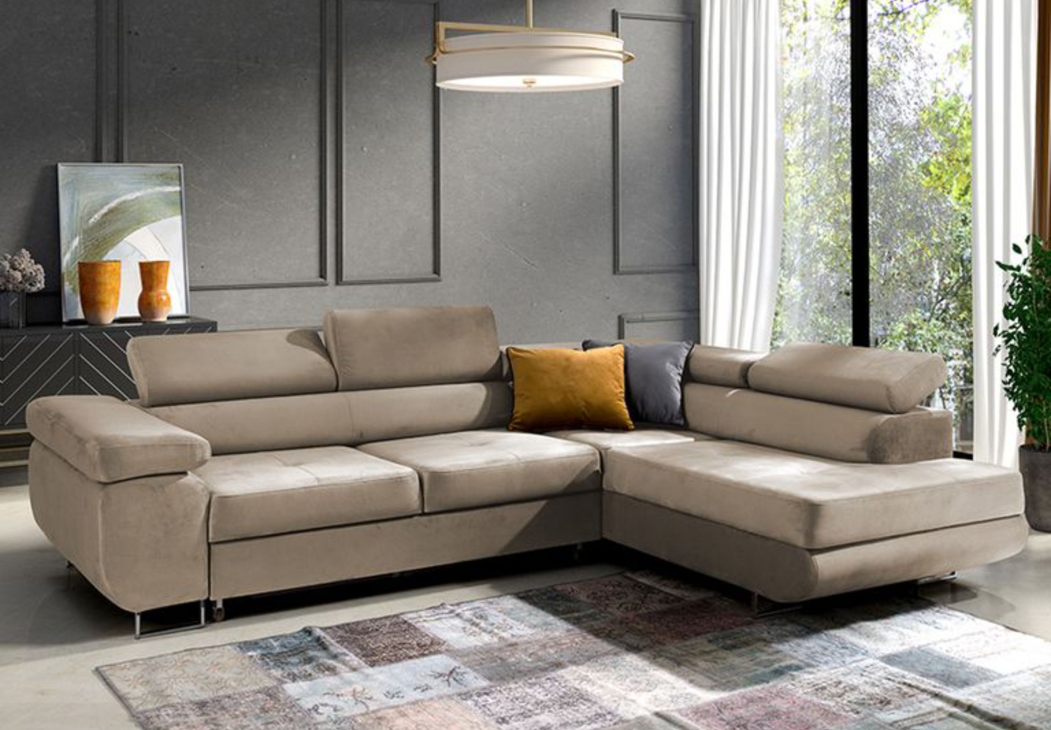 AN FURNITURE STORE Ecksofa VITO L Schlafsofa, Bettsofa, Bettkasten, mit Relaxfunktion