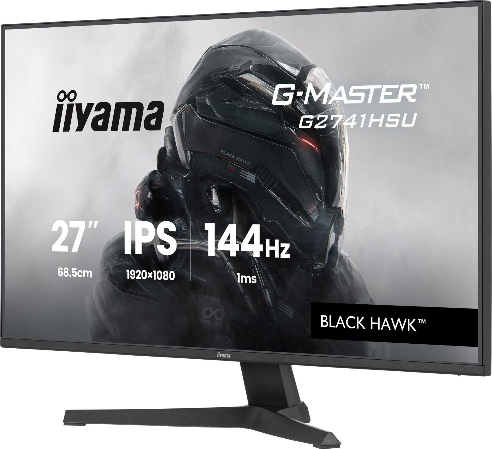 Iiyama 27 G2741HSU-B1 HDMI DP USB TFT-Monitor (1920 x 1080 px, Full HD, 144 Hz, IPS, Adaptive-Sync, Lautsprecher, HDCP)