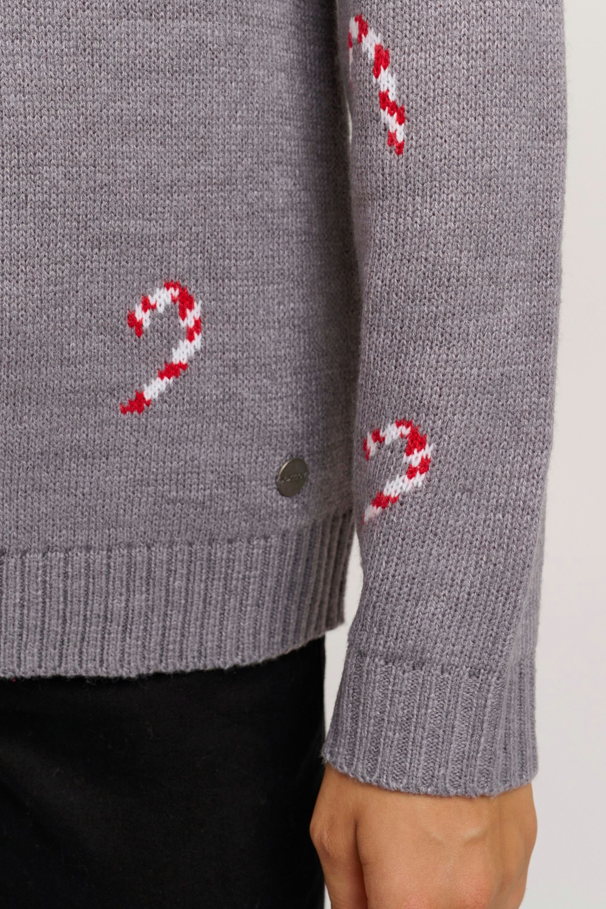 Damen Pullover OXMO Strickpullover OXChristel Strickpulli mit Weihnachtsmotiv