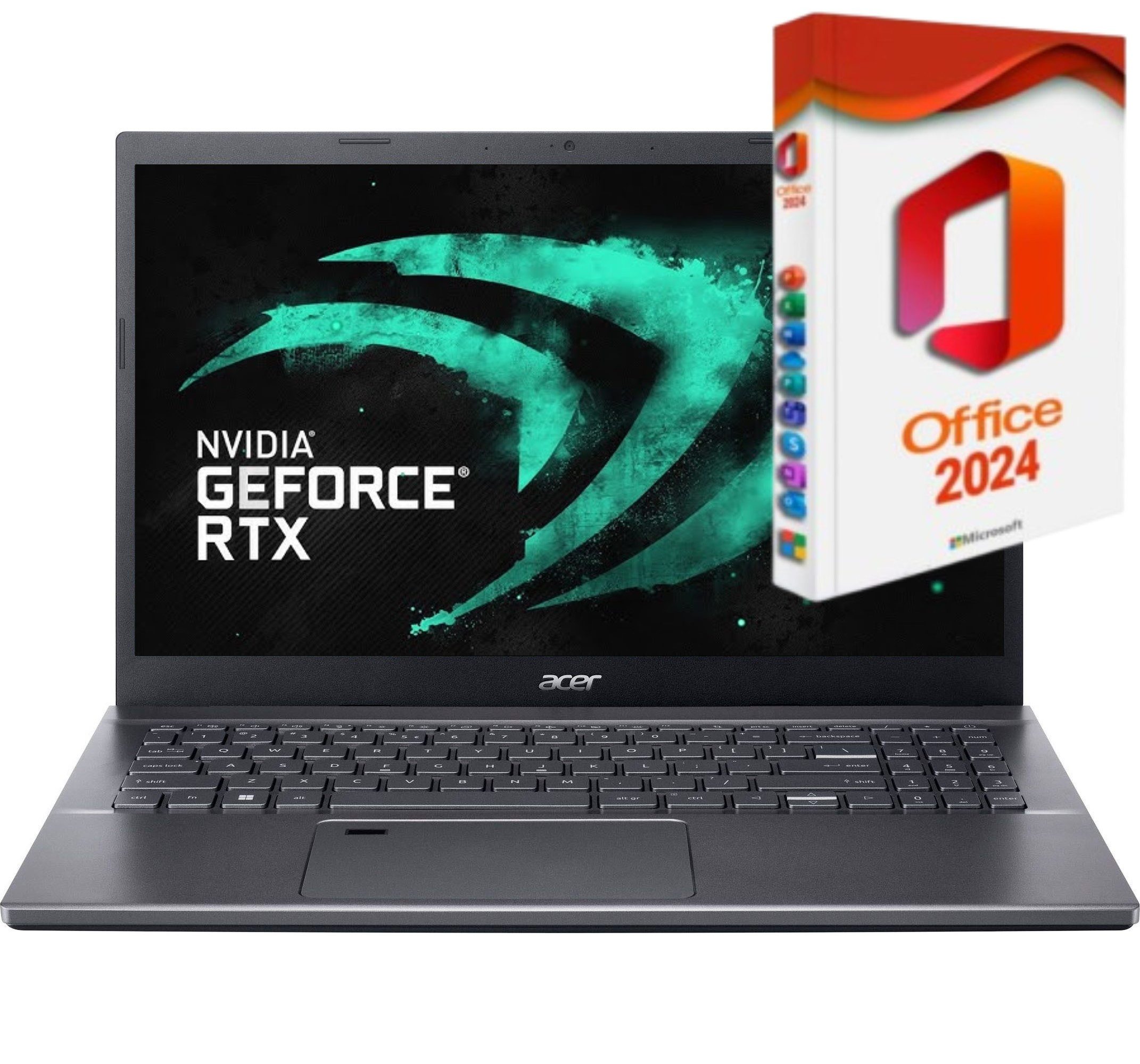 Acer Aspie A17-51, Intel Core i7-150U, Nvidia GeForce RTX 2050, Business-Notebook (44 cm/17.3 Zoll, Intel Core i7 150U, Nvidia GeForce RTX 2050, 16 GB, 500 GB SSD, Windows 11 Pro 64Bit + MS Office 2024, Beleuchtete Tastatur)