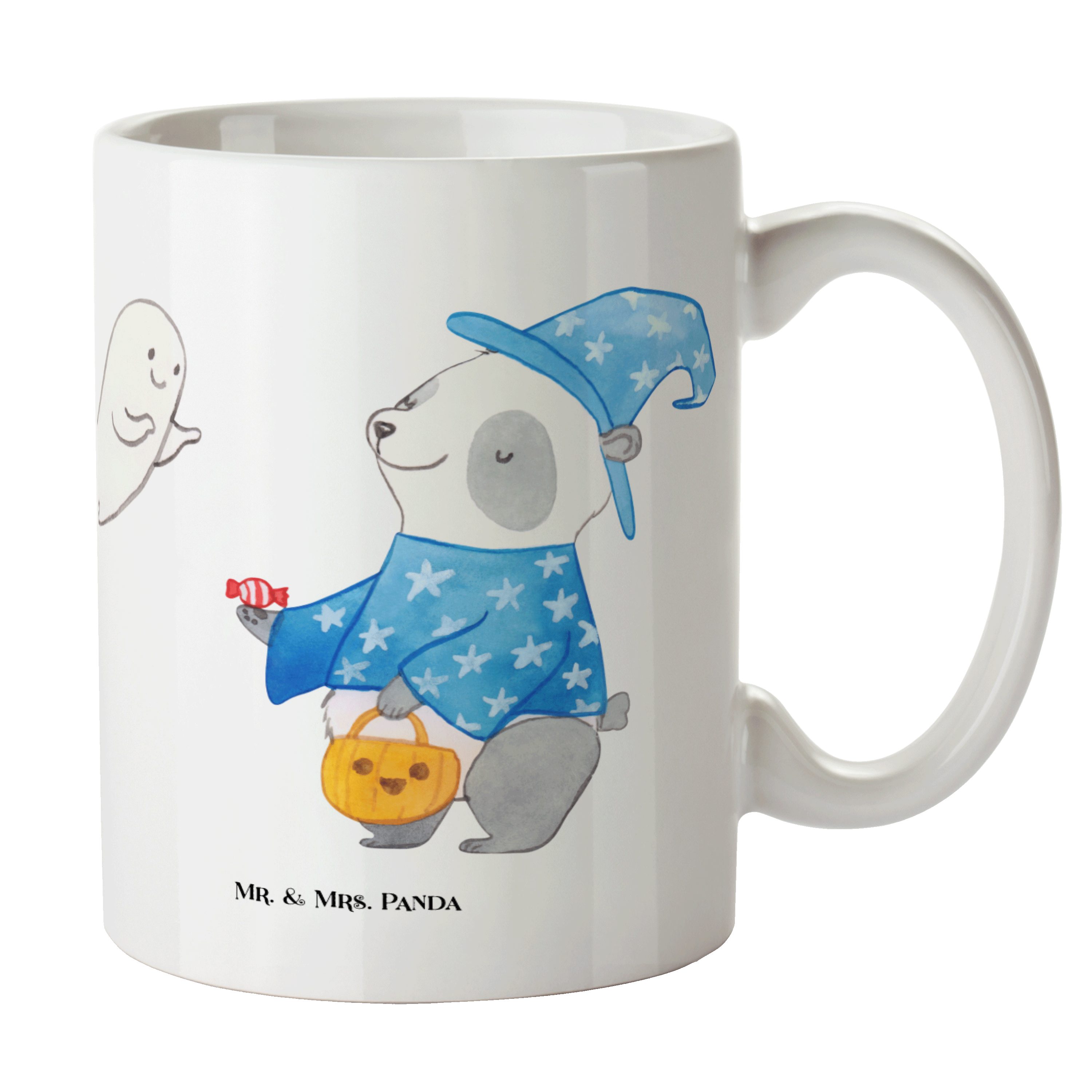 Weiß Mr. Hal, Mrs. - Gespenst, Geschenk, Tasse Keramik Zauberer Dekoration, Panda & Panda Teetasse, -