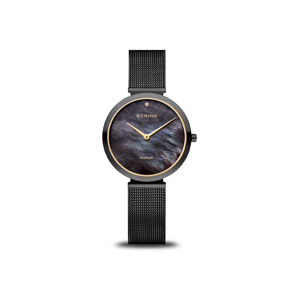 Quarzuhr Bering Classic schwarz glänzend 18132-132 18132-132