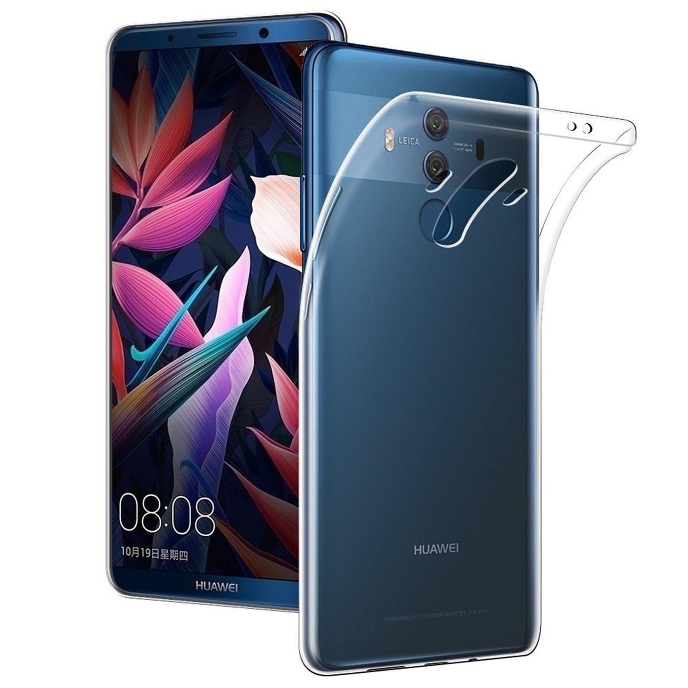 CoolGadget Handyhülle Transparent Ultra Slim Case für Huawei Mate 10 Pro 6 Zoll, Silikon Hülle Dünne Schutzhülle für Mate 10 Pro Hülle