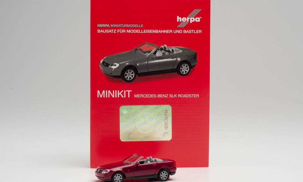 Herpa Modellbausatz Herpa 012188-006 Bausatz MiKi MB SLK, bordeauxvio