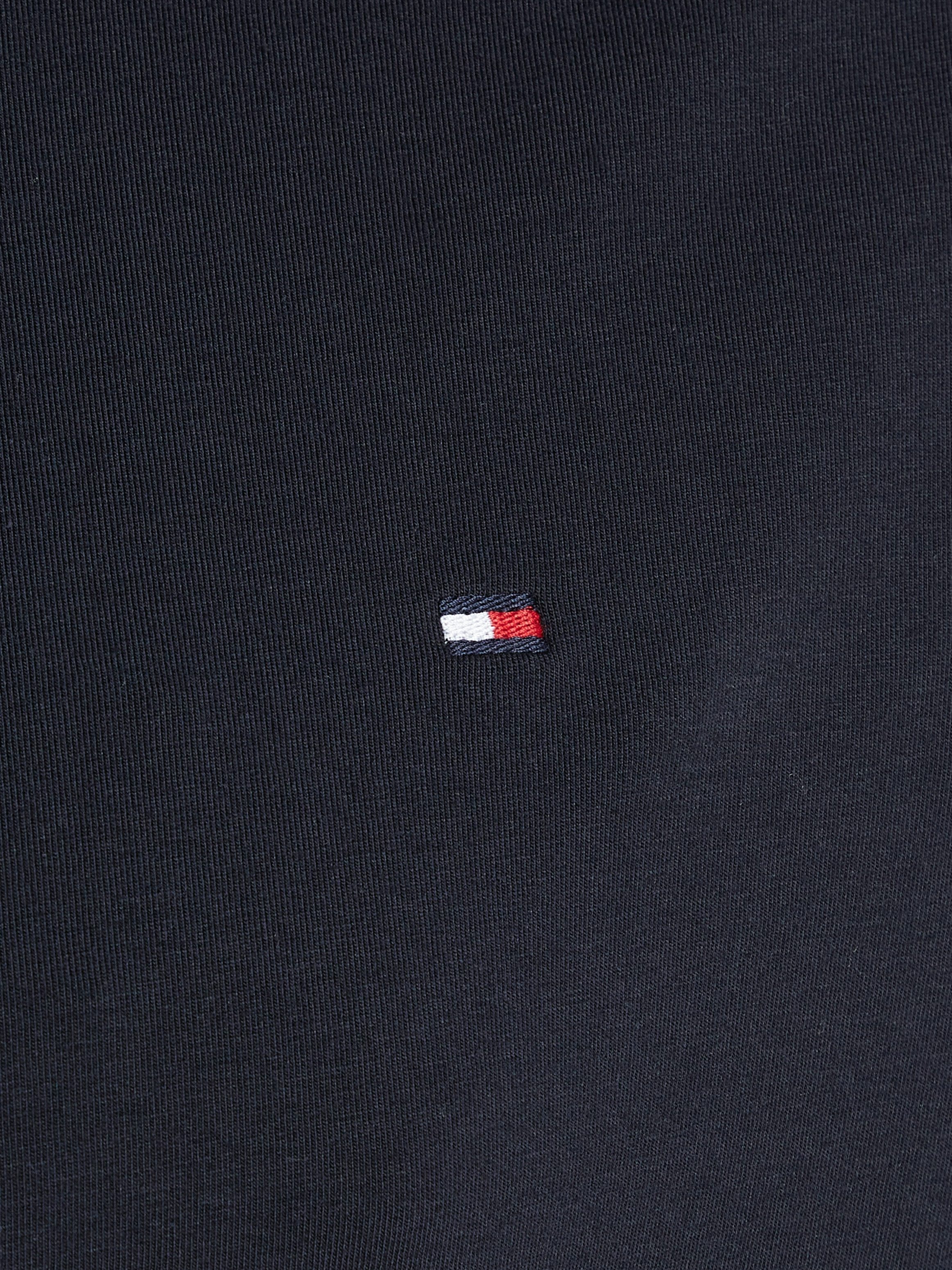 Tommy Hilfiger Big & Tall Longsleeve BT-STRETCH SLIM FIT TEE-B mit Rundhals und Logo unifarben, casual, slim fit, Baumwollmix, Rundhals, große Größen