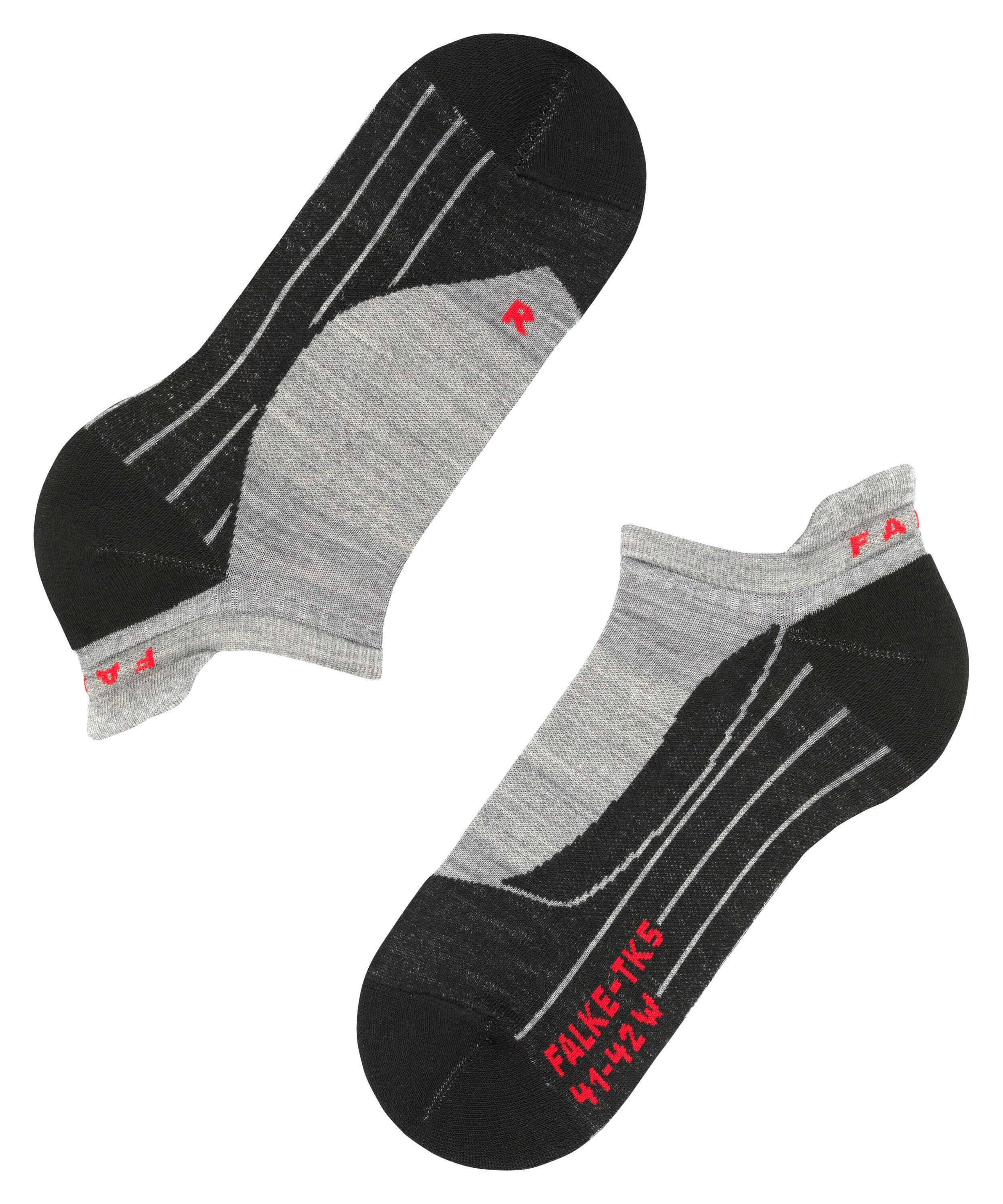 FALKE Wandersocken TK5 Wander (3403) grey für Freizeitwanderungen Leicht light (1-Paar) Invisible und bequem