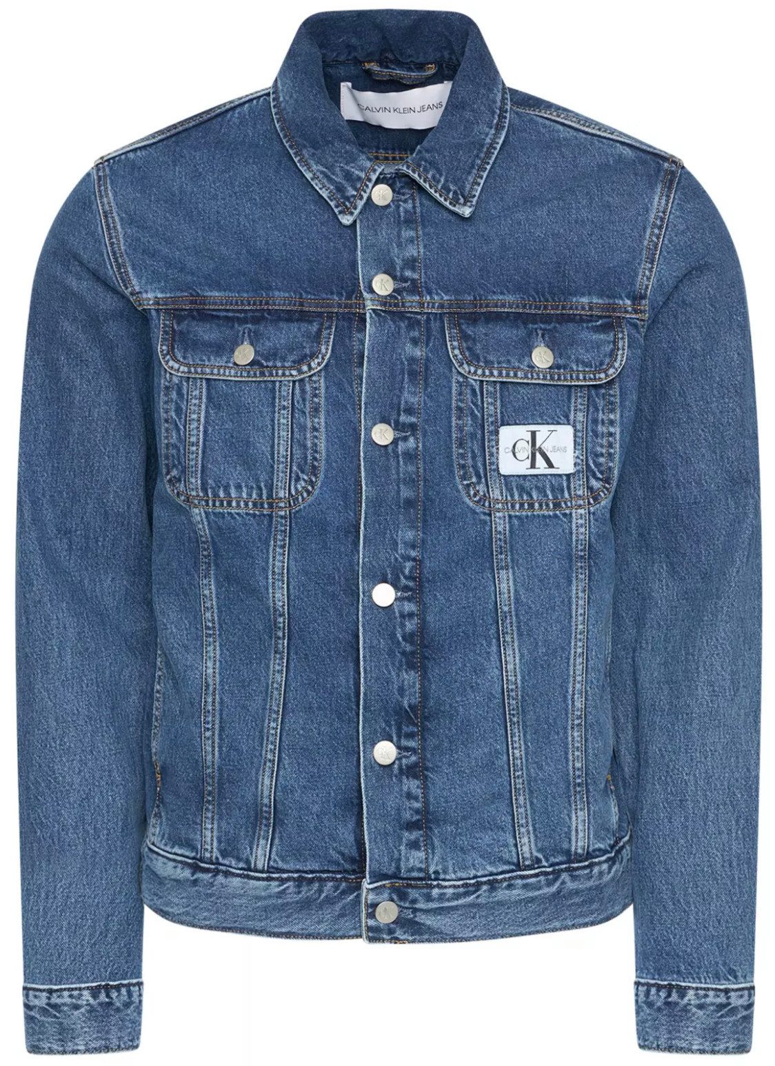 Klein Jeansjacke Calvin CK Jeans 90S Varsity College Jacke Blouson Gewebtes günstig online kaufen