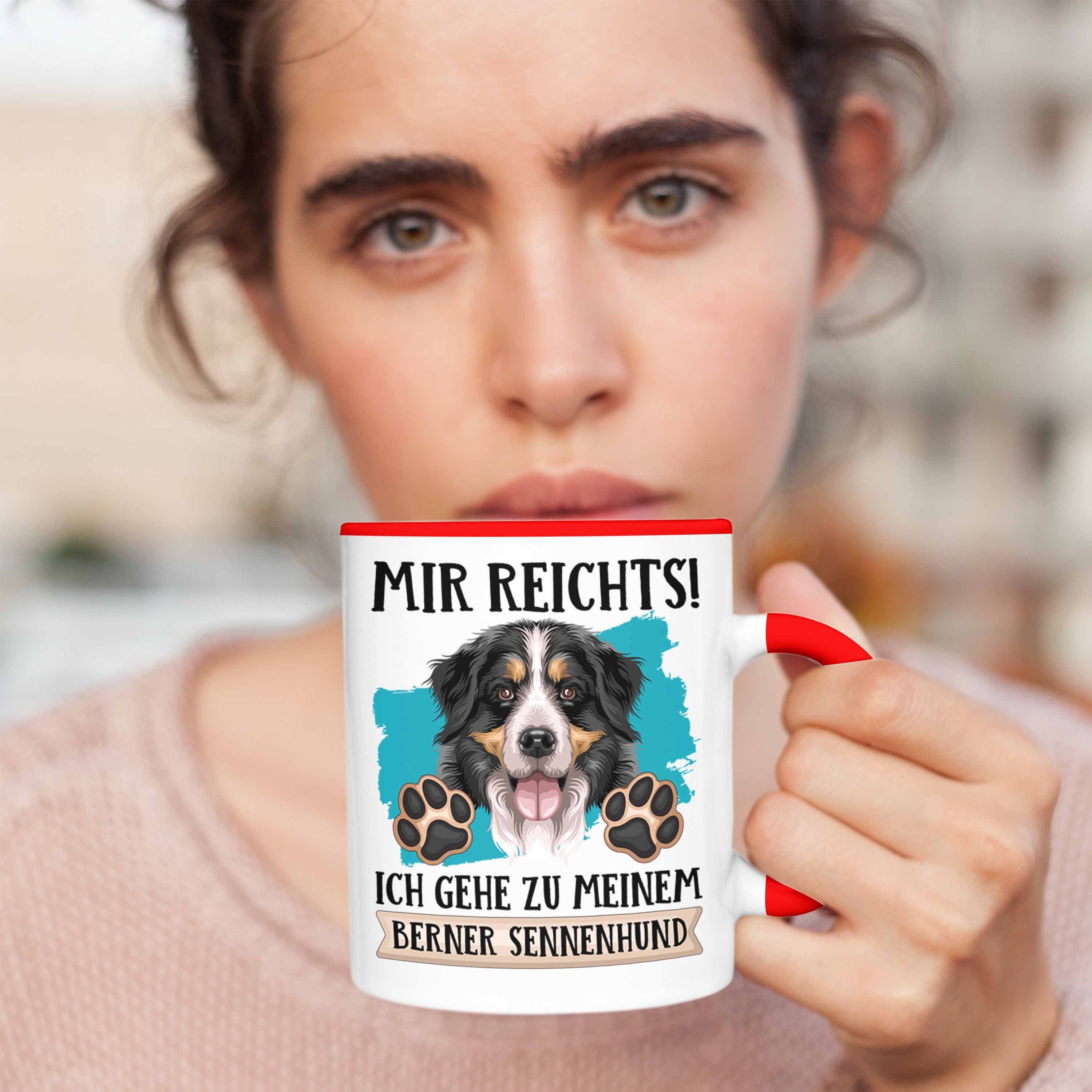 Trendation Tasse Berner Sennen Besitzer Tasse Lustiger Geschenk Rot Geschenkidee Spruch Mir