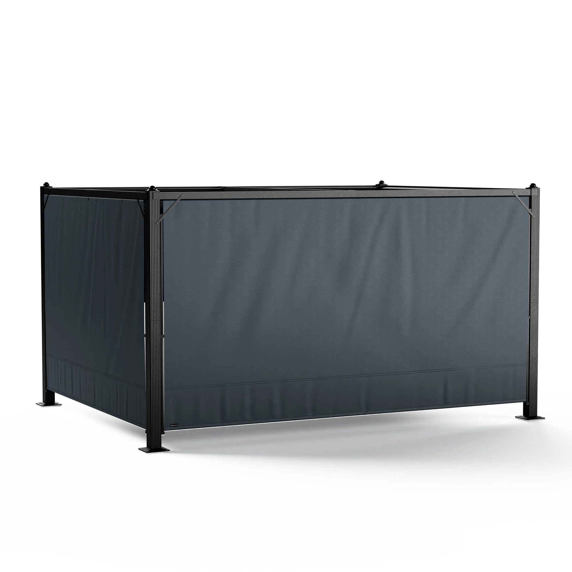 blumfeldt Pavillon Pantheon Cortina, (3x4m mit Seitenwänden), Gartenpavillon Outdoor Garten mit 4 Seiten Aluminium 227x300x400 cm