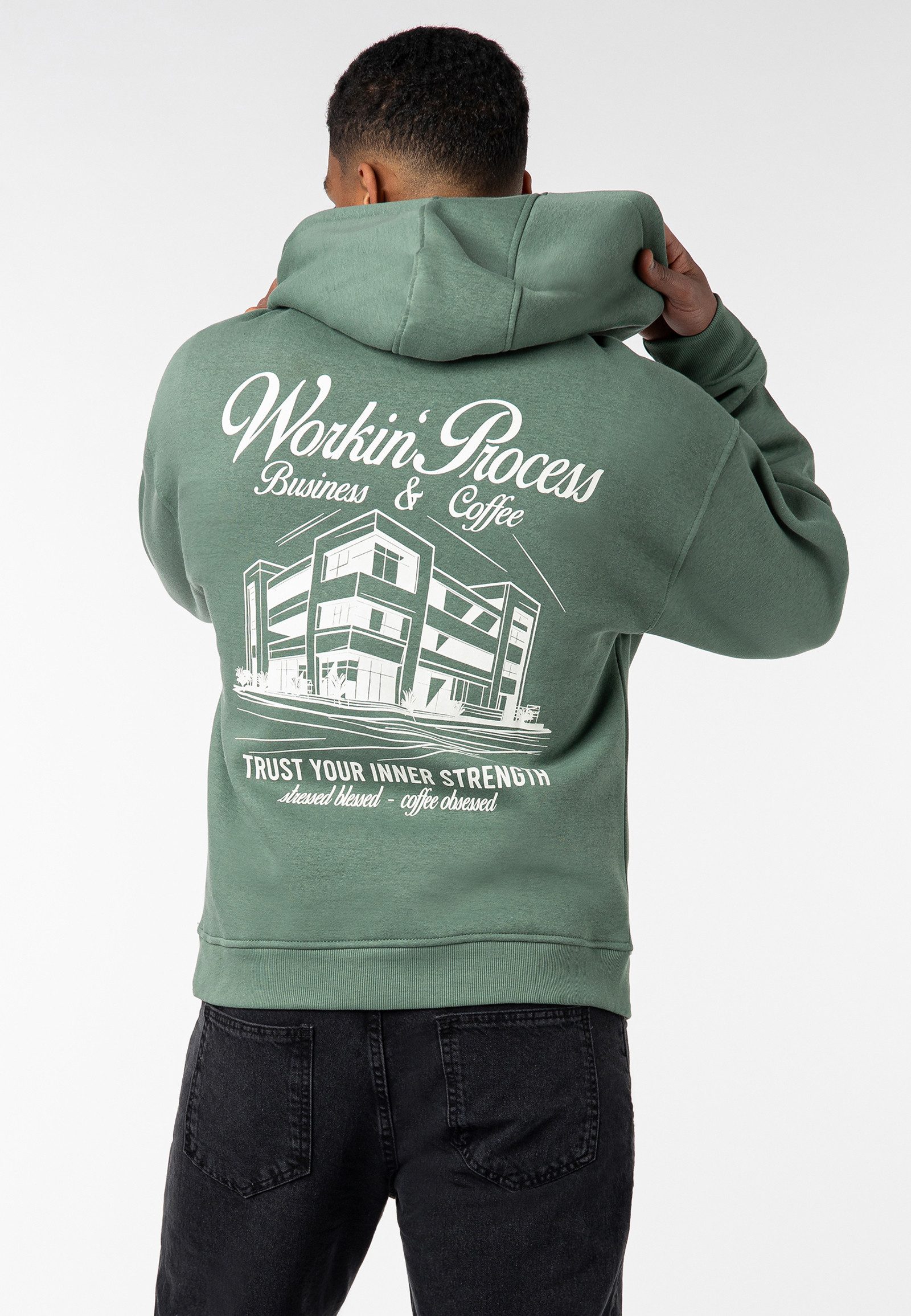 SUBLEVEL Hoodie Herren Kapuzenpullover mit Motorradprint günstig online kaufen