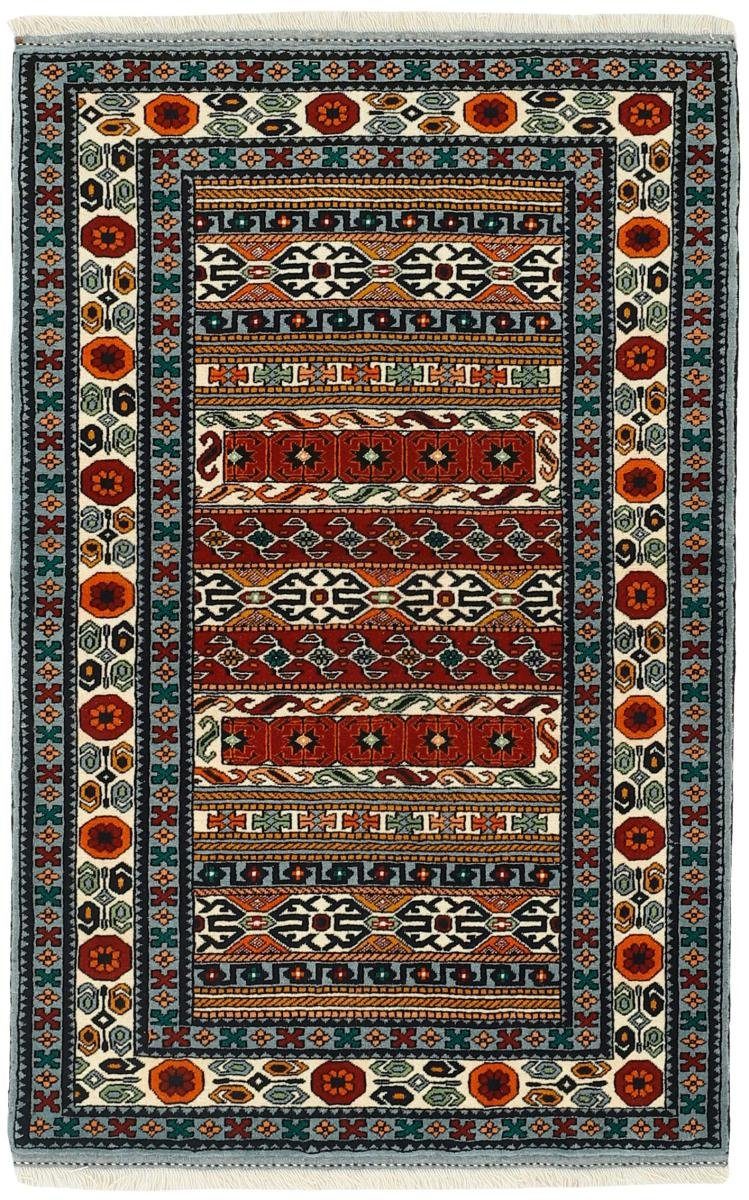 Orientteppich Nain 105x157 Perserteppich, Turkaman Orientteppich rechteckig, Höhe: / 6 Trading, Handgeknüpfter mm