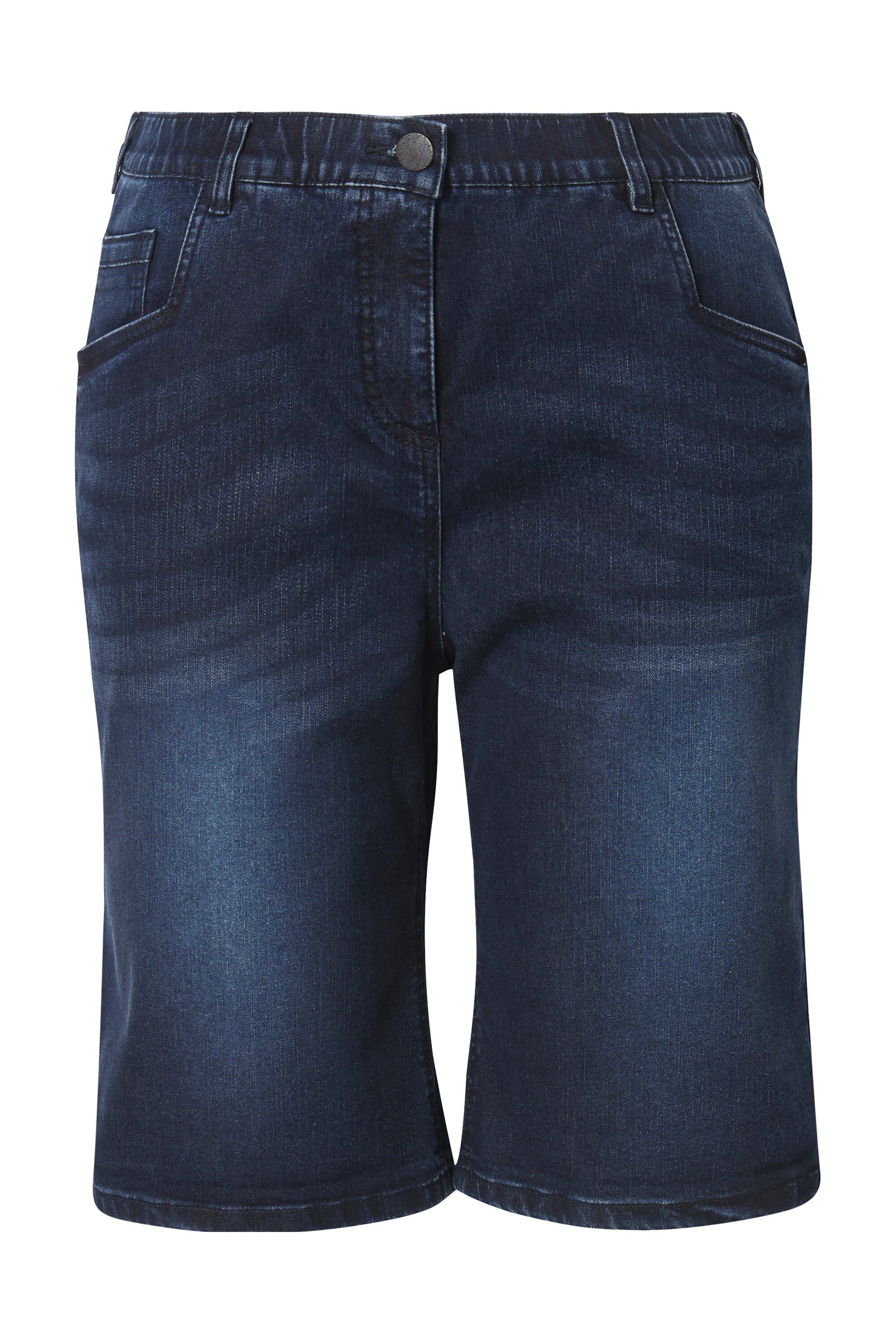 Ulla Popken Regular-fit-Jeans Boyfriend-Jeansbermuda weites Bein günstig online kaufen