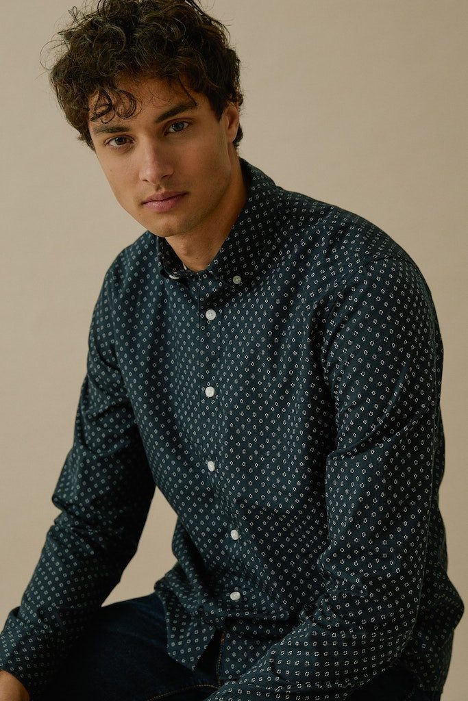 BASEFIELD Blusenshirt He.-Freizeithemd 1/1