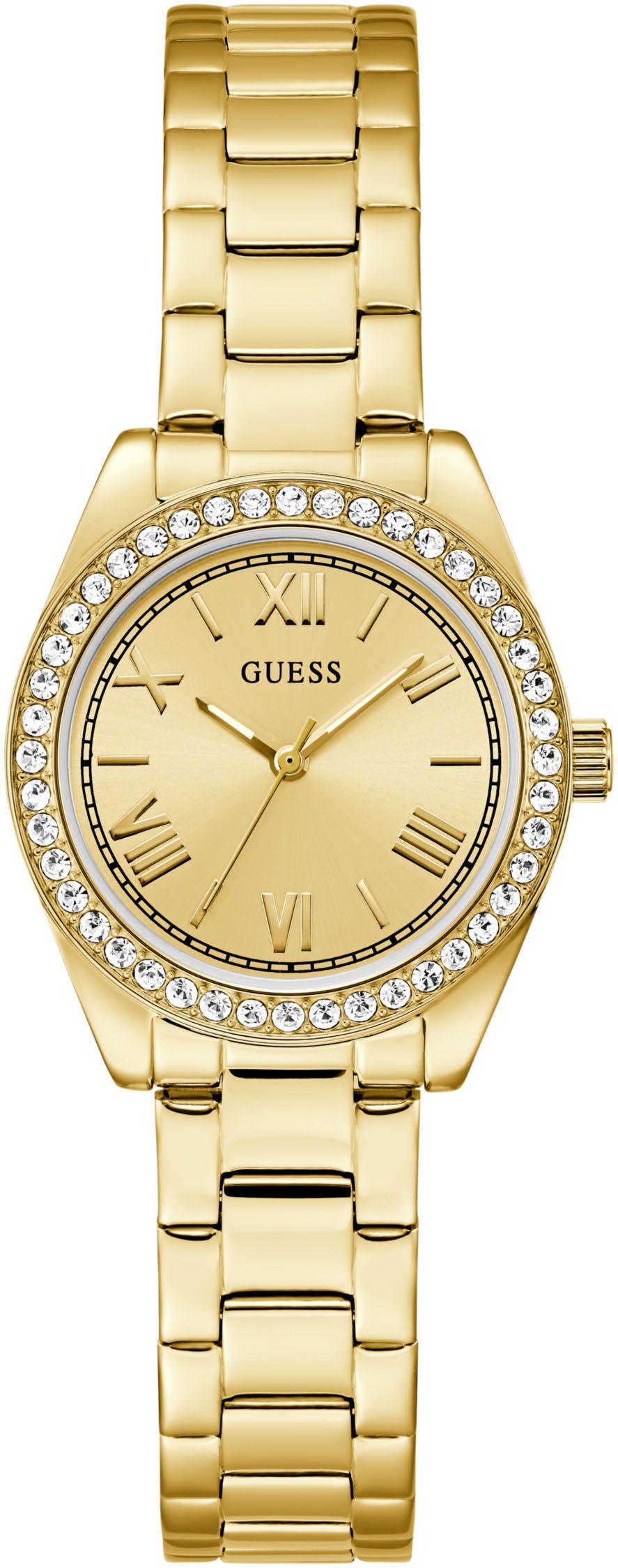 Guess Quarzuhr MINI LUNA GLITZ GW0841L7, Armbanduhr, Damenuhr, Edelstahlarm günstig online kaufen