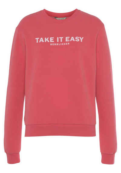 Herrlicher Sweatshirt »CHIANA SWEAT« mit Statement-Print "Take it Easy"