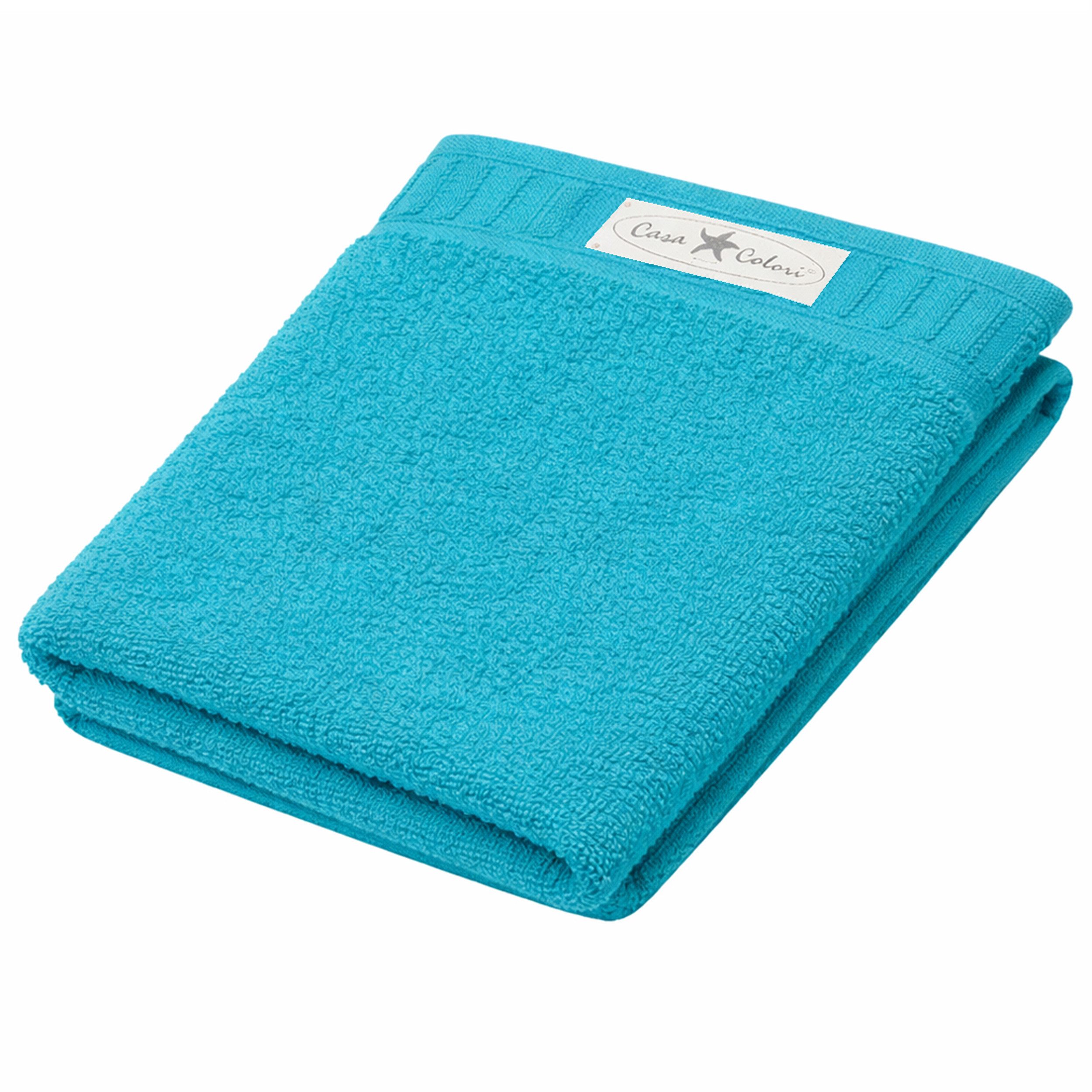 Casa Colori Duschtuch Uni, Frottier (1-St), Hohe Farbbrillanz, Einfache Pflege