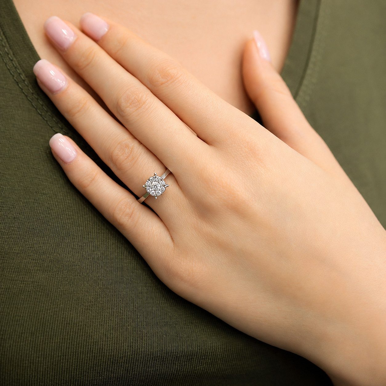 EinStein Diamant Diamantring Diamantring Effect wie 1,80 Carat Solitär 14 Karat Weißgold