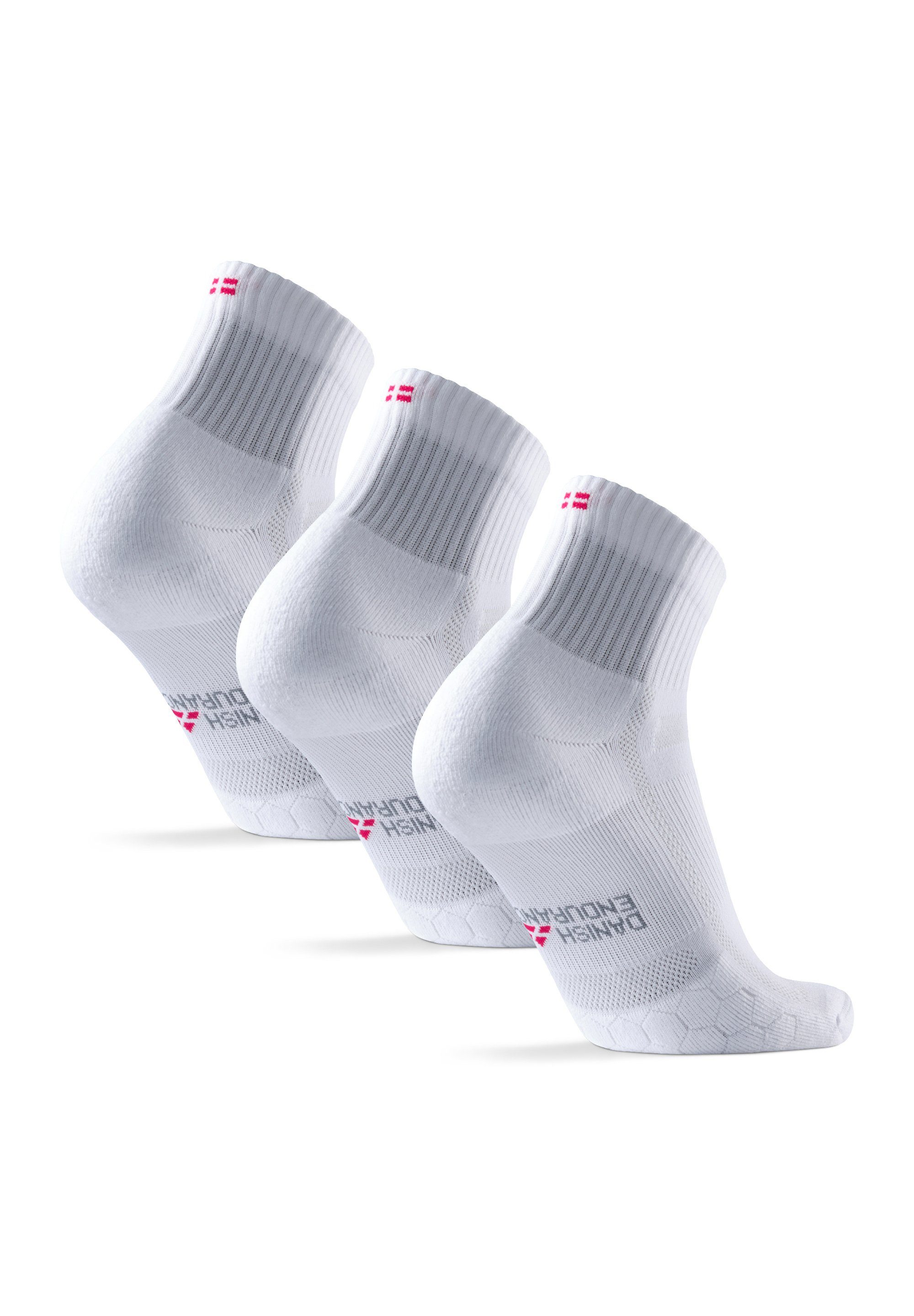 weiß Long Laufsocken (Packung, Anti-Blasen, Distance Running ENDURANCE Technisch DANISH Socks 3-Paar)