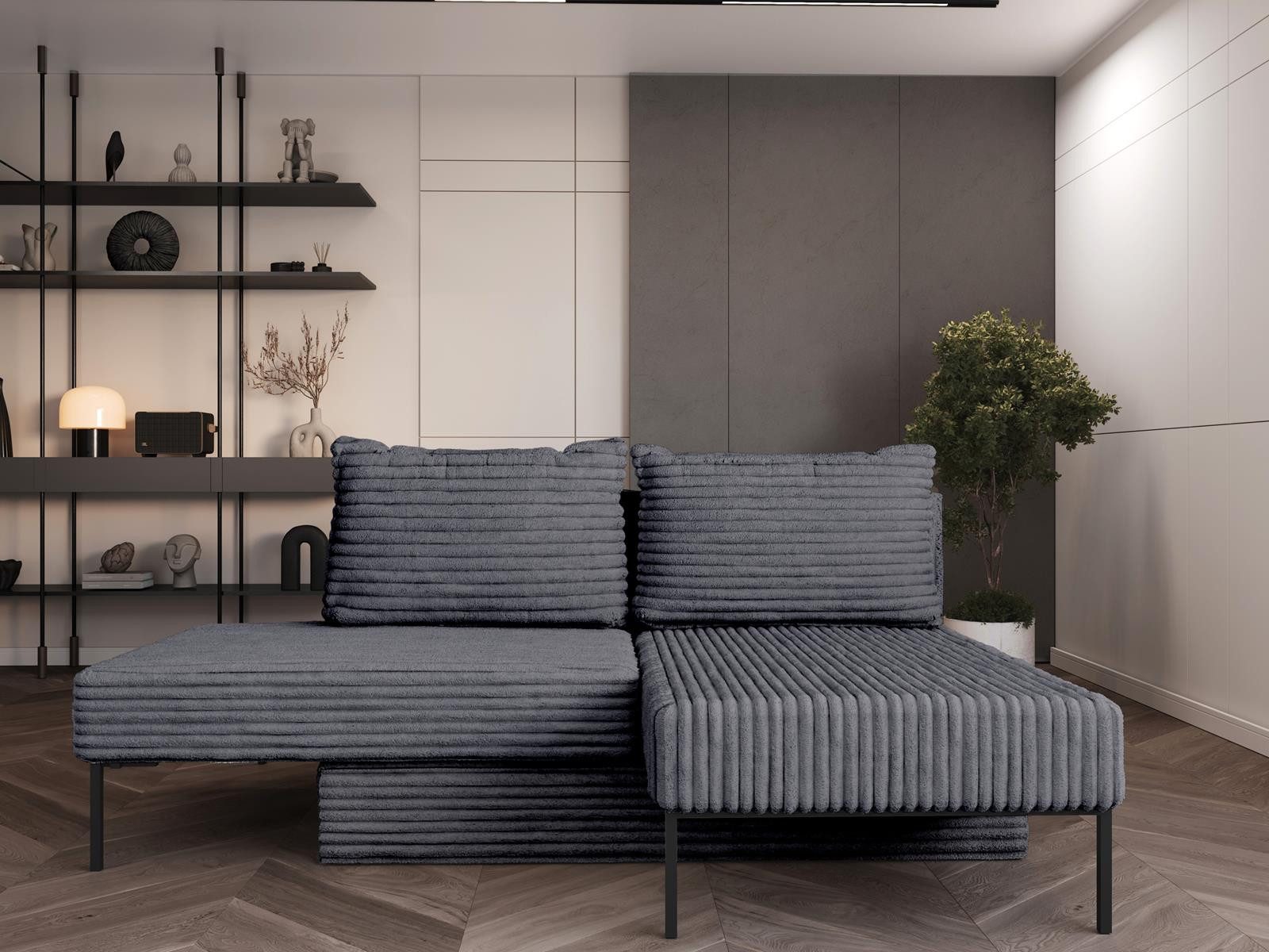 Compleo Ecksofa Sofa, Betten, 4in1 Sofa mit Schlaffunktion, Schlafcouch Ausziehbar, universell und multifunktional