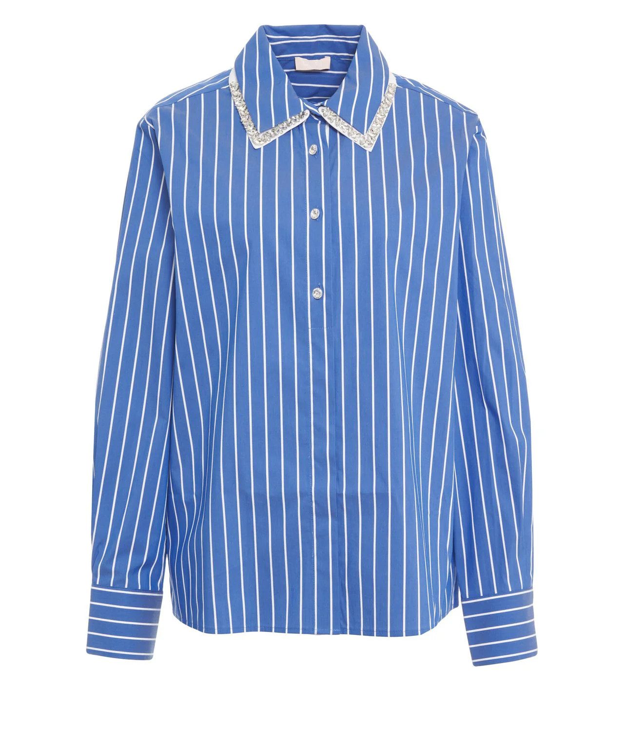 Liu Jo Hemdbluse CAMICIA TS - Damen Hemdbluse - Bluse - Streifenbluse - Baumwollbluse m