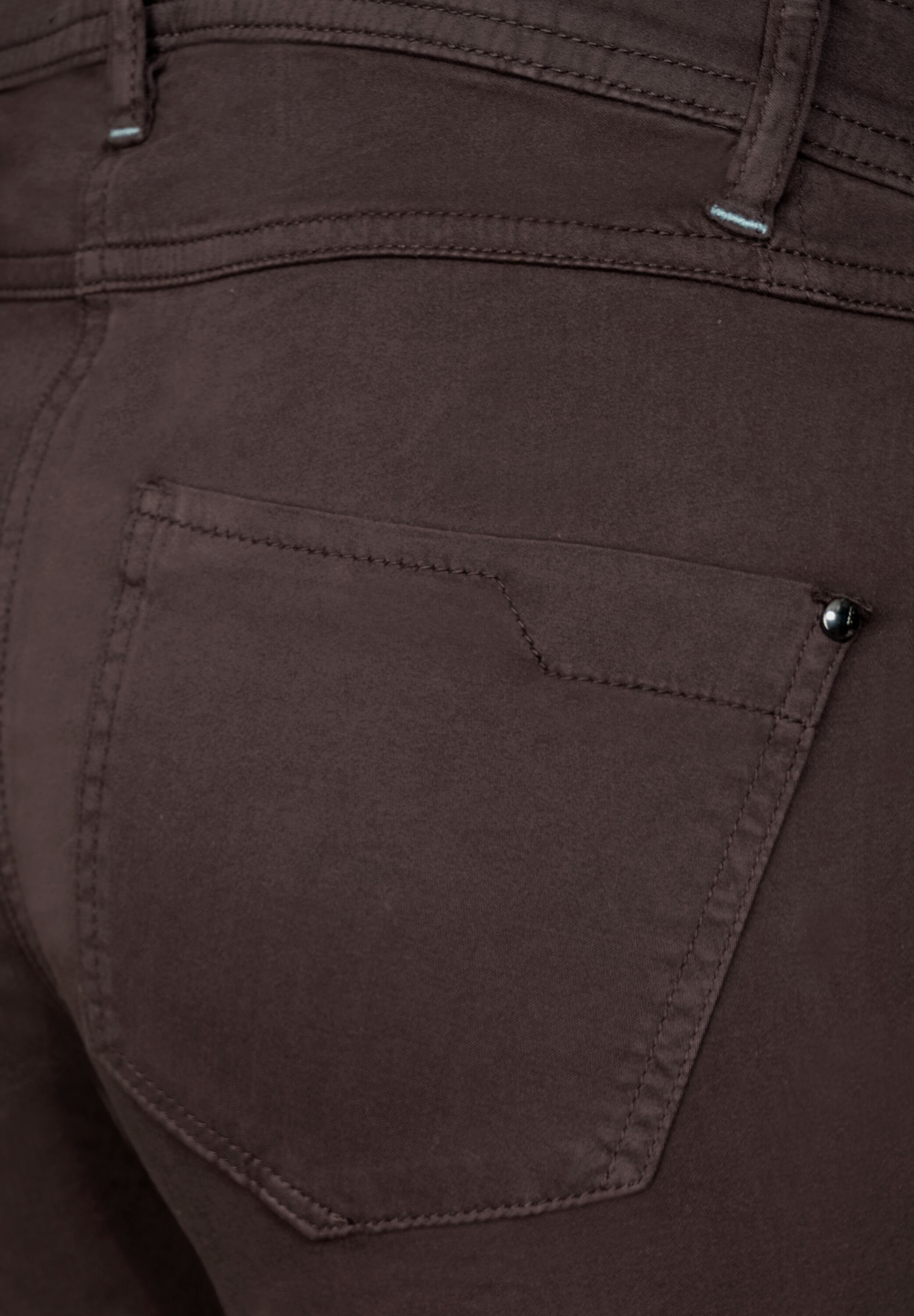 Cecil Stoffhose 5-Pocket-Style dark brown coffee