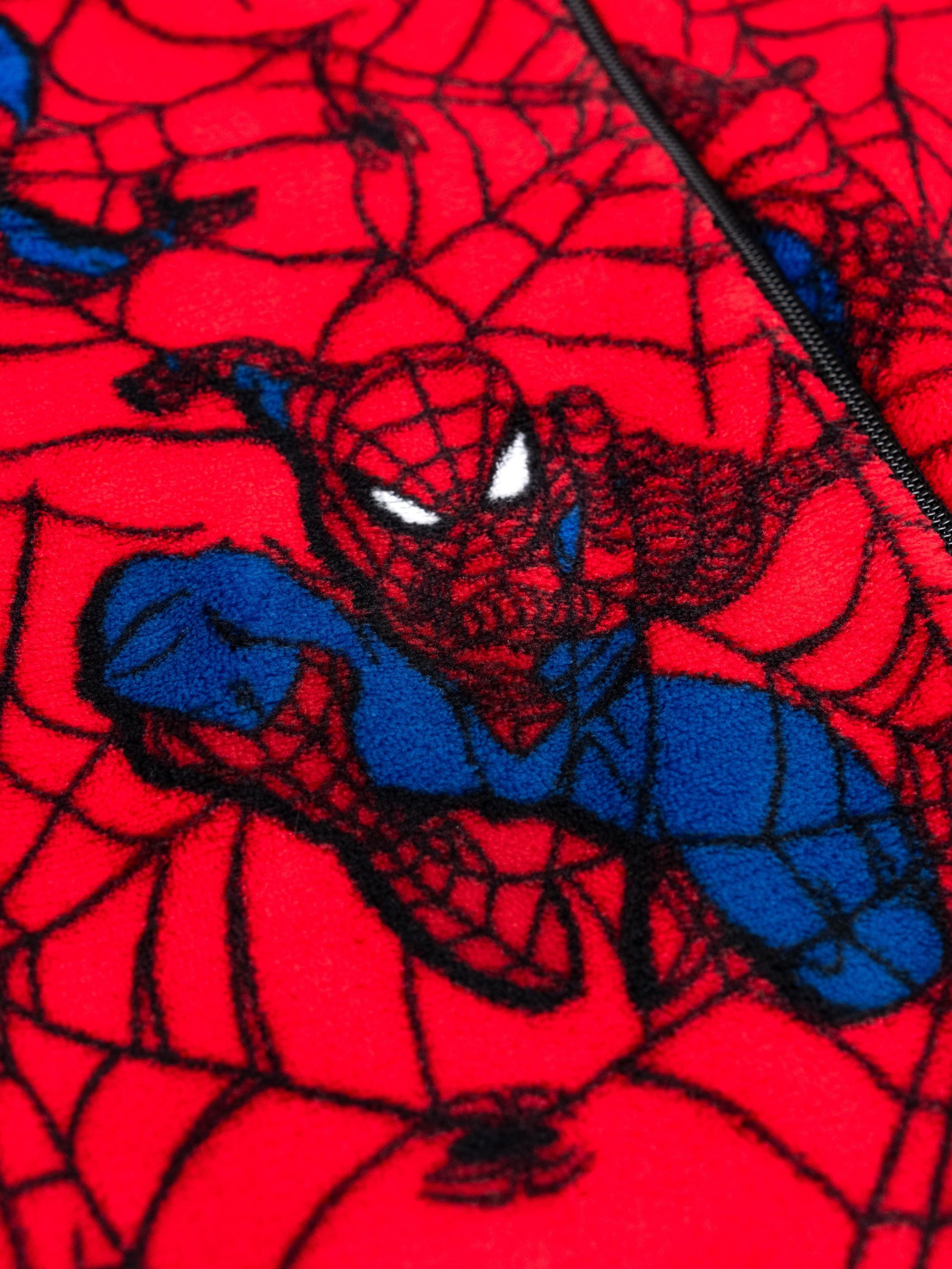 United Labels® Jumpsuit Marvel Spiderman Jumpsuit mit Kapuze Overall Pyjama Schlafanzug