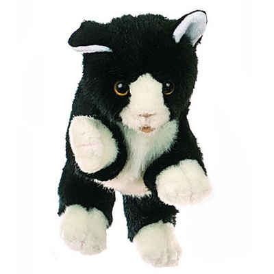 Living Puppets Handpuppe Living Puppets® Handpuppe kleine Katze schwarz/weiß W045 (Packung), Sehr gut geeignet um Geschichten zu erzählen