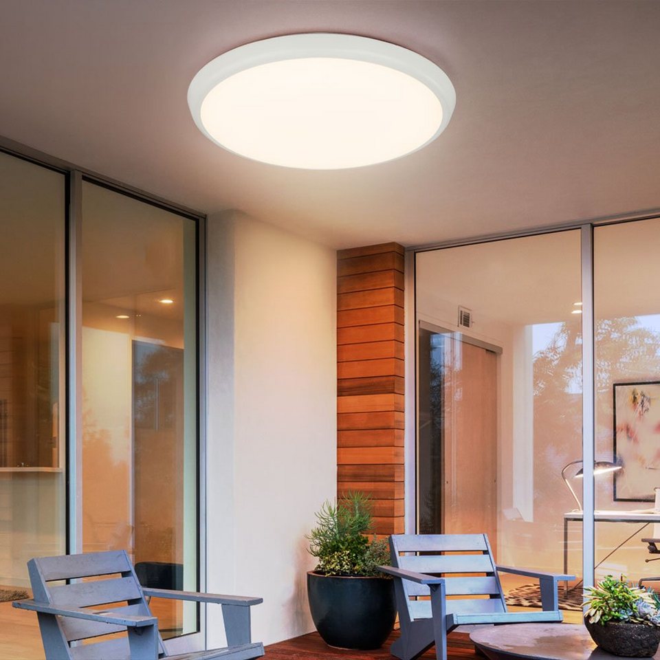 Globo Außen-Deckenleuchte, LED Deckenlampe Außenleuchte Gartenlampe IP65 Metall  Deckenleuchte