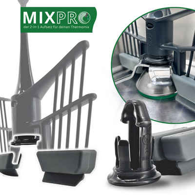 Leckerhelfer - automatisch Lecker Küchenmaschinen Zubehör-Set MixPRO - der 2-in-1 Aufsatz passend für den Thermomix TM6 und TM5, Zubehör für Thermomix TM5 und TM6, Schutz vor Anbrennen, Lebensmittelecht, BPA-frei