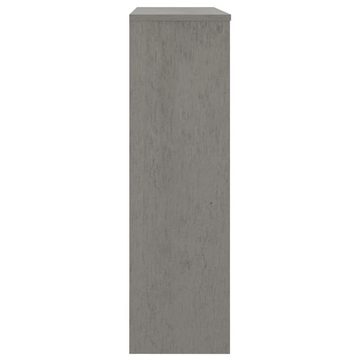 furnicato Sideboard Highboard-Oberteil HAMAR Hellgrau 90x30x100 cm Massivholz