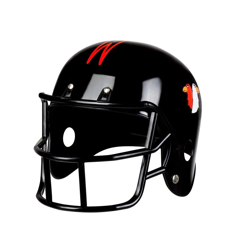 Boland Kostüm American Football Helm schwarz Sporthelm für Karneval-Kostüm, Zubehör für Sportler- und Football-Kostüme, innen mit Schaustoff