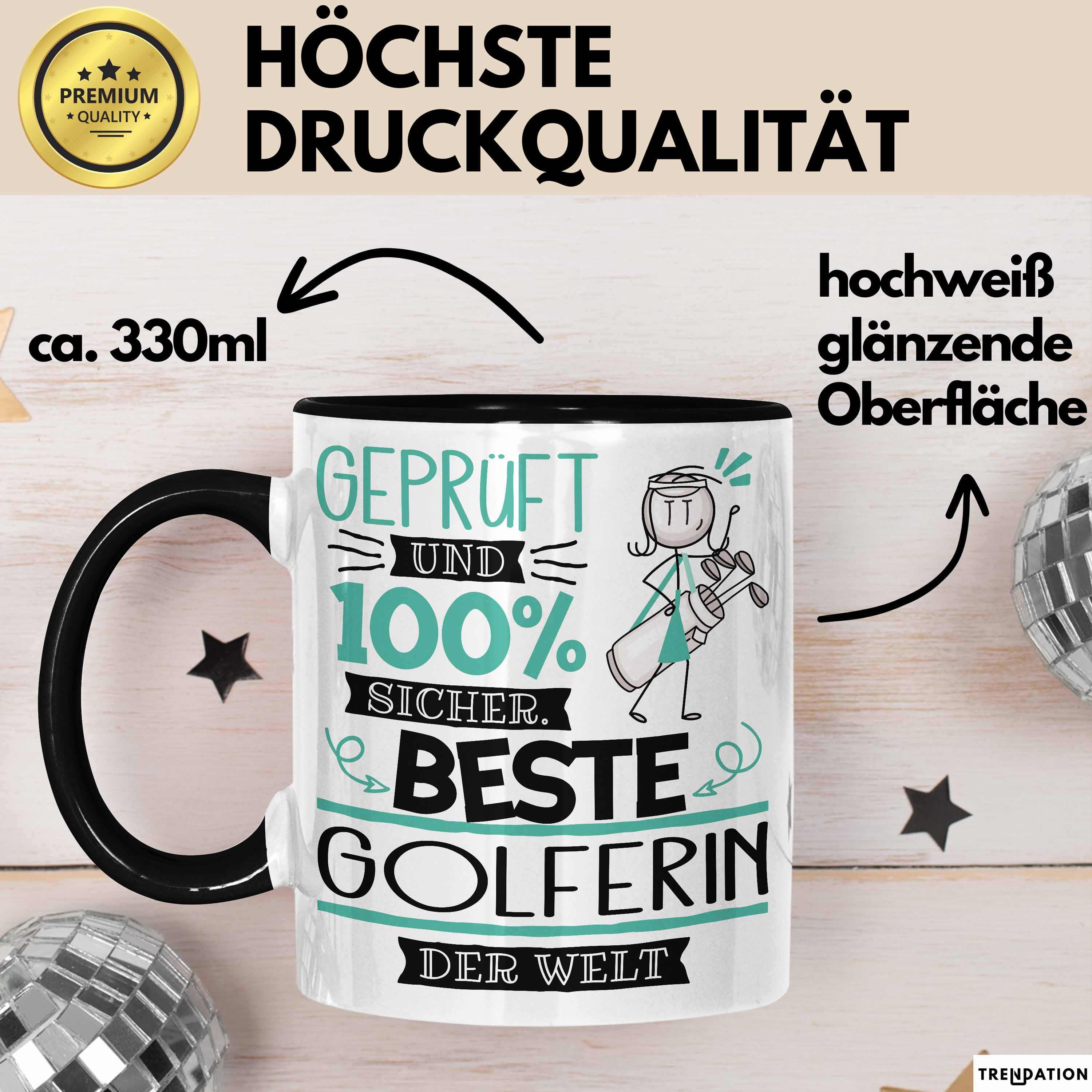 Trendation Tasse Beste Golferin Der Welt Tasse Geschenk für Eine Golferin Geprüft Und
