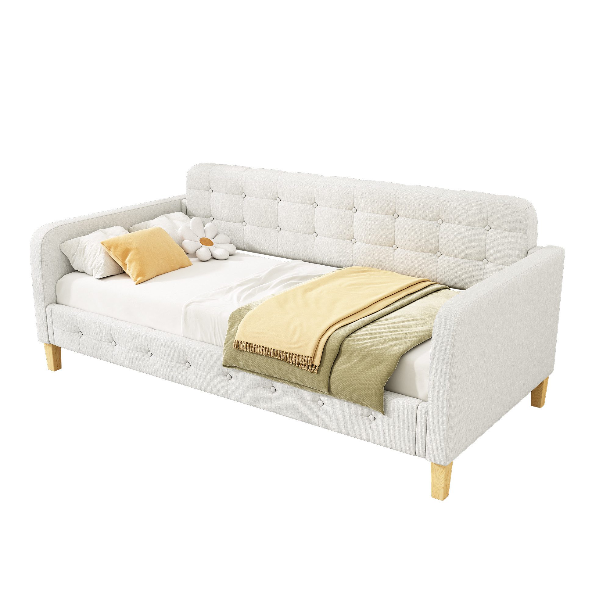 HAUSS SPOLE Schlafsofa 90x200cm Tagesbett, Knopfnagelverzierung, günstig online kaufen