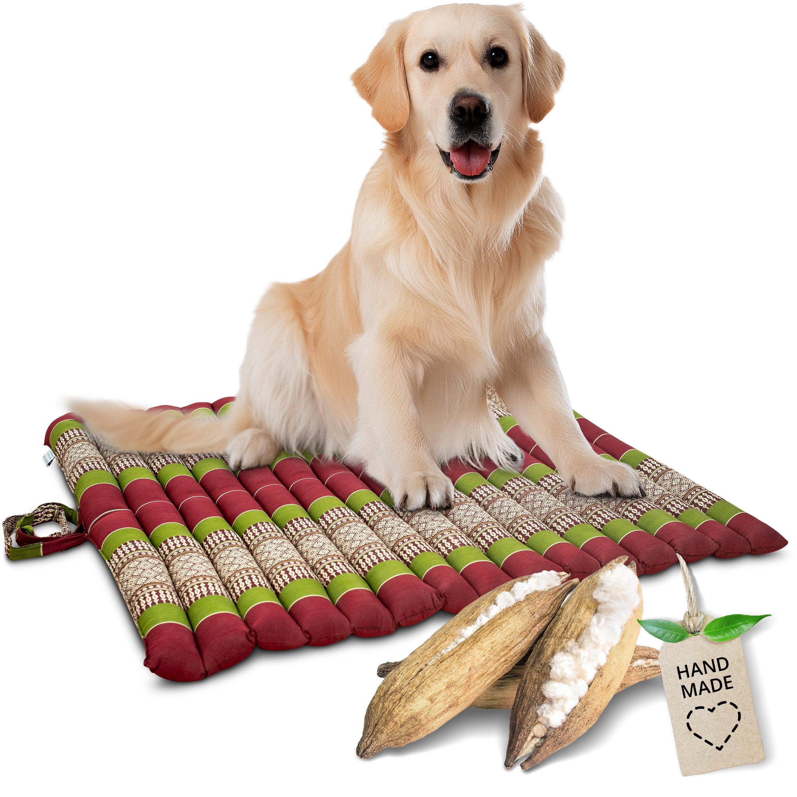 livasia Sitzkissen Steppkissen 75 cm, vegan und handgefertigt, 75x75x4,5cm, Kapok