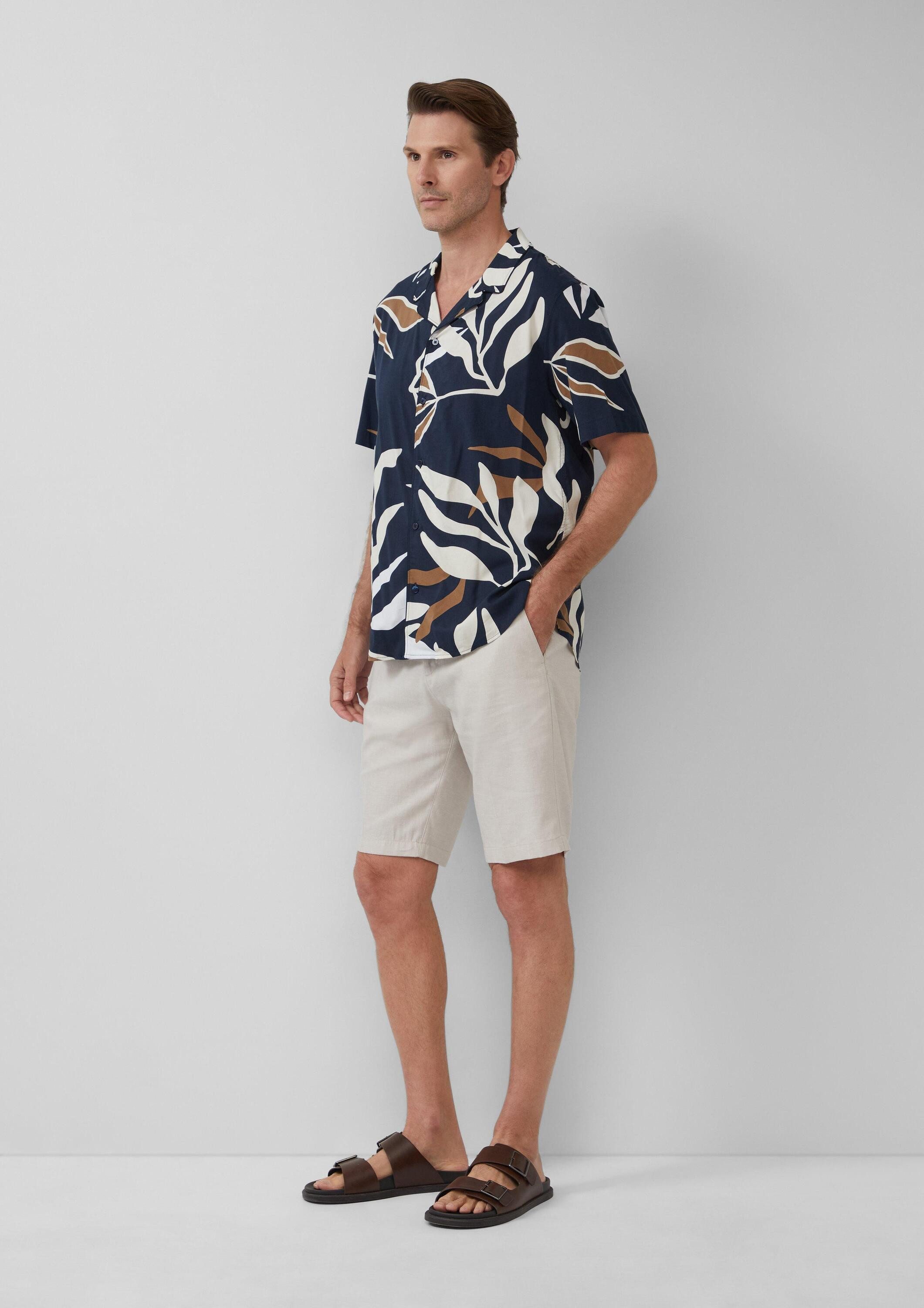 s.Oliver Shorts Bermuda Lockere Bermuda aus Leinenmix