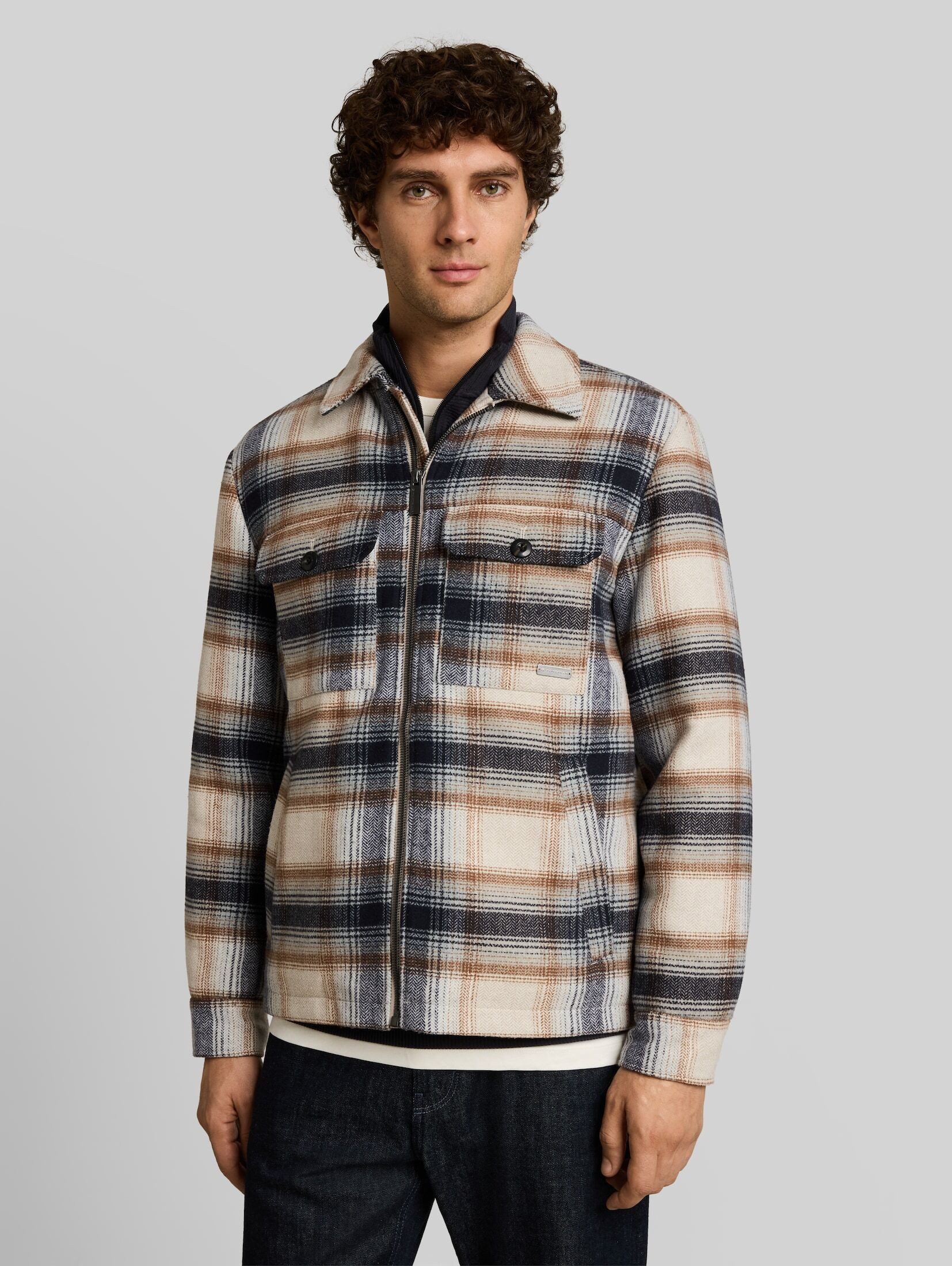 TOM TAILOR Wolljacke Jacken Overshirt mit Wollanteil