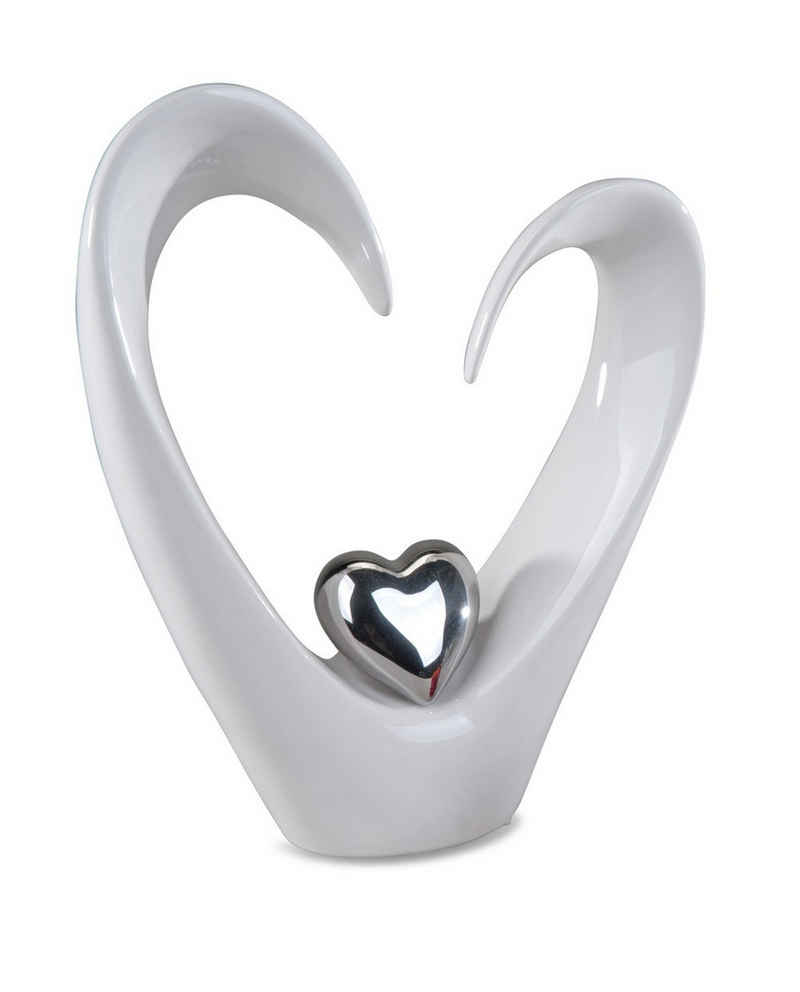 formano Dekofigur Moderne Tischdeko Herzform zum stellen Aufsteller 33 cm Herz