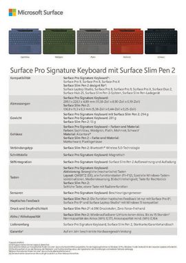 Microsoft Sufrace Pro Signature Cover 8XA-00005 Tastatur (Passend für Surface Pro 9, Pro 8 und Pro X)