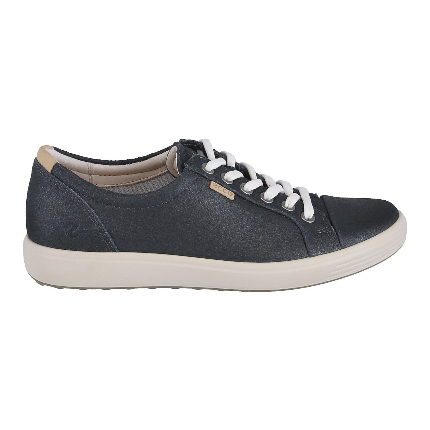 Ecco Soft 7 (Nubukleder) silbergrau Damen Sneaker günstig online kaufen