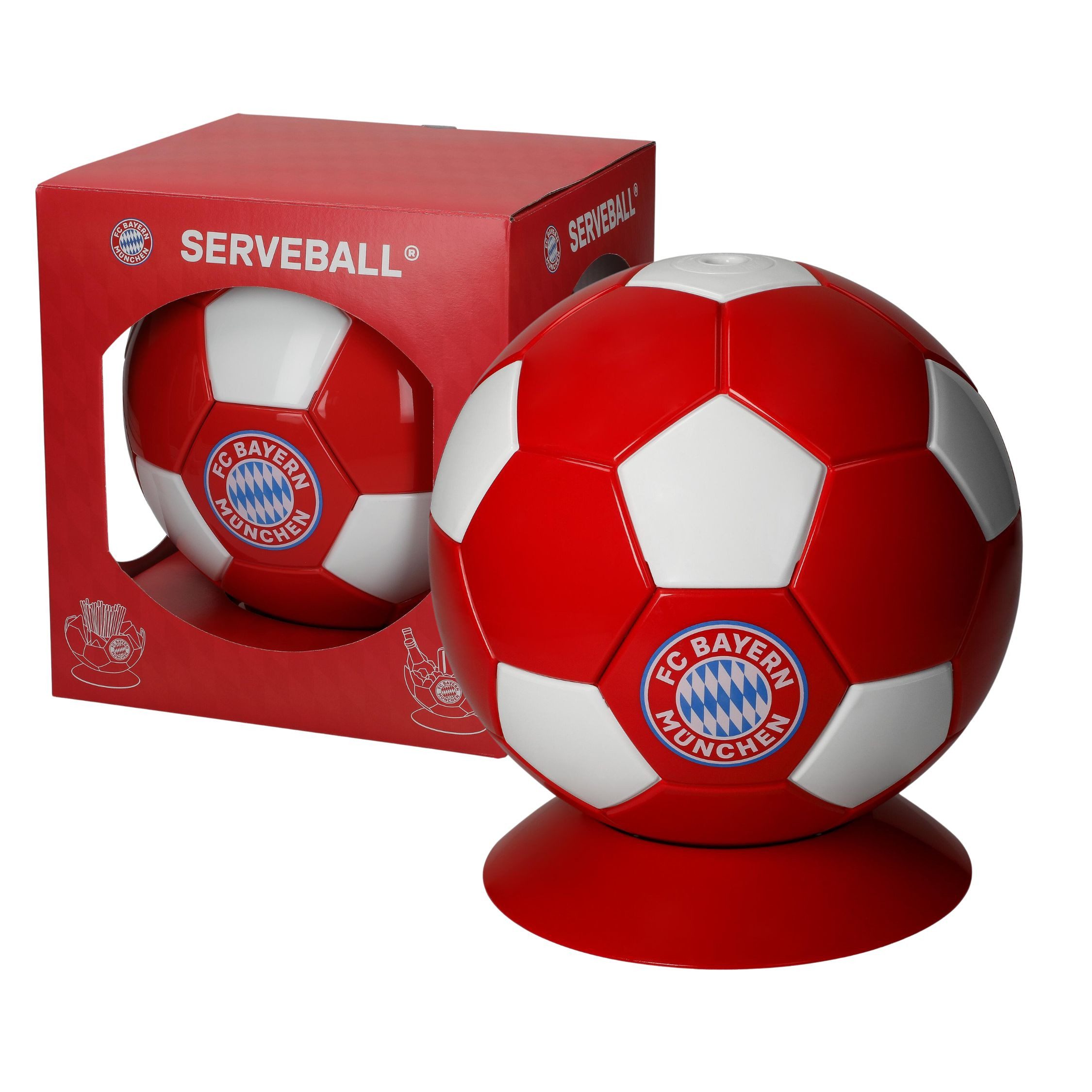 elasto Servierplatte Serveball 'Victory' FC Bayern München Fanartikel für Snacks & Getränke
