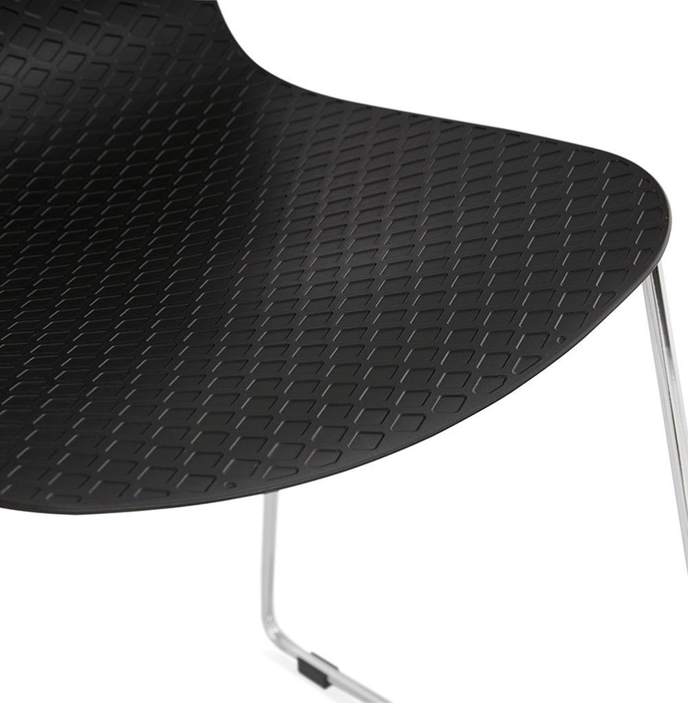 DESIGN 55 Polym (black,chrome) NIL Schwarz Schwarz Stuhl Plastic Esszimmerstuhl KADIMA Bronze