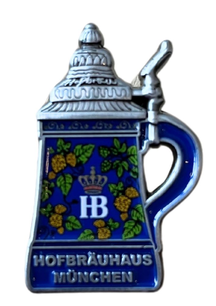 Hofbräuhaus München Anstecknadel, Pin Reliefkrug, Größe: ca. 3,5 x 2,5 cm, Material: Metall