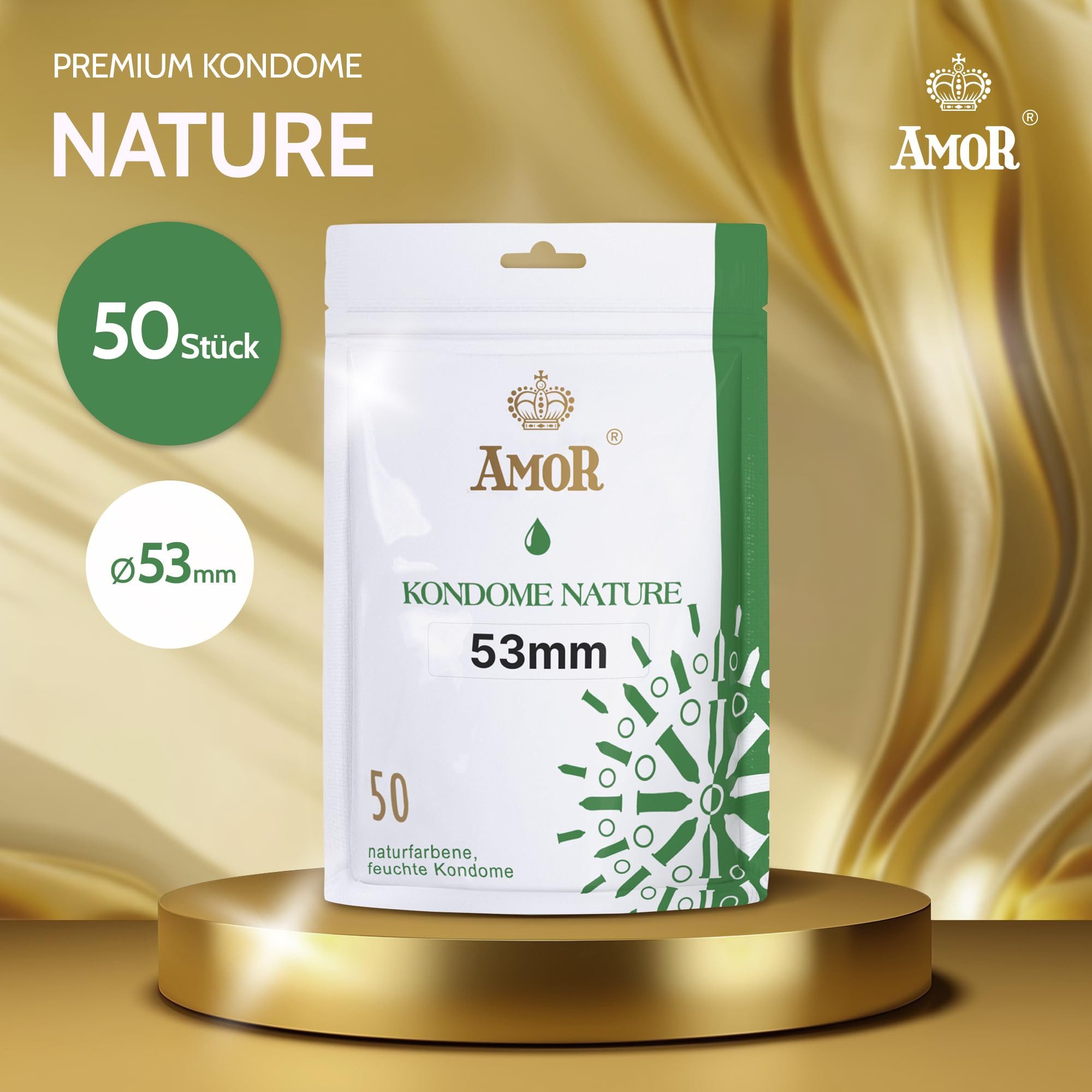 Amor Kondome AMOR Premium Kondome, verschiedene Sorten & Größen, Nature