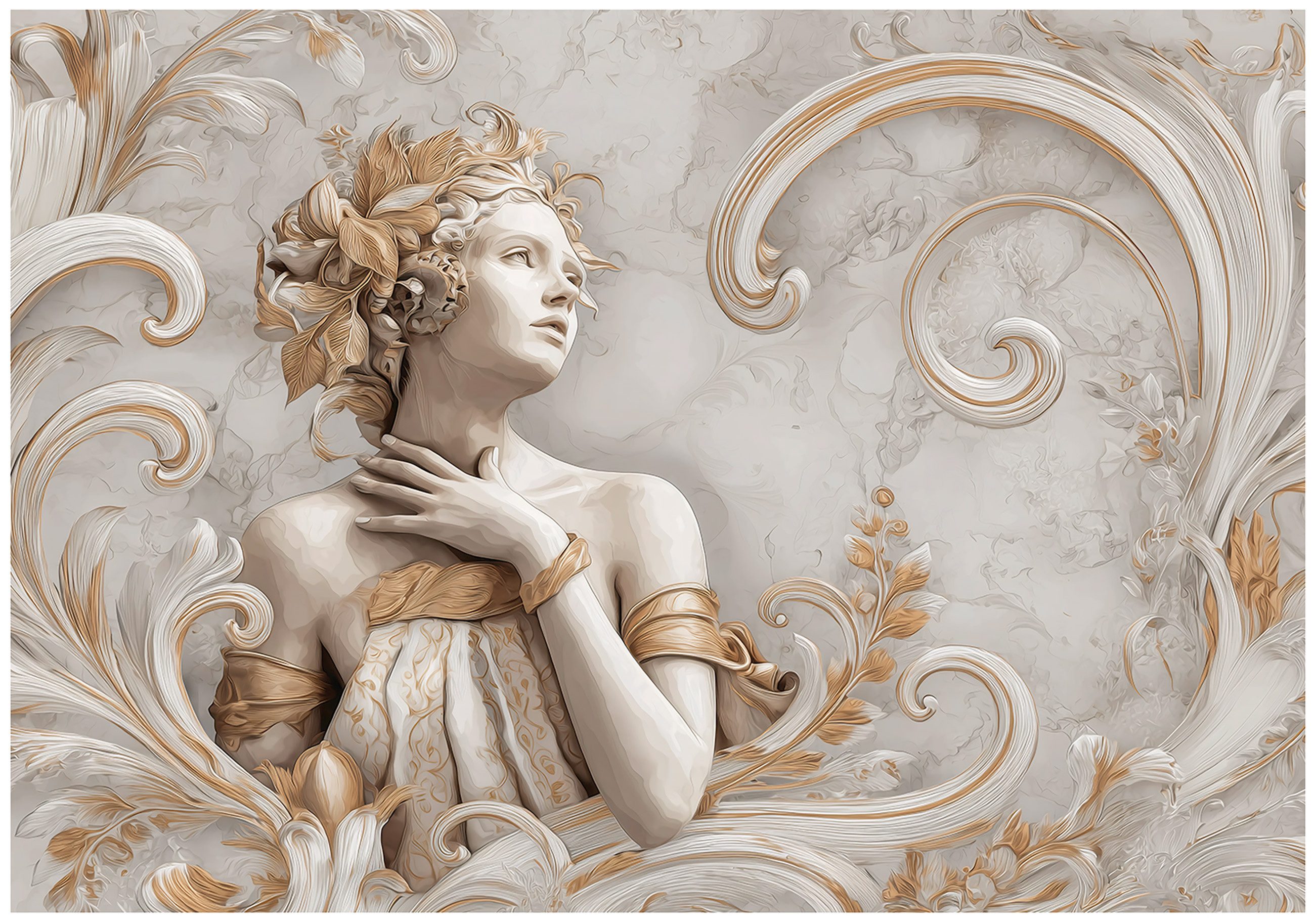 Fototapete Frau Weiß Abstrakt Vlies Tapete Wohnzimmer Schlafzimmer Wandtapete