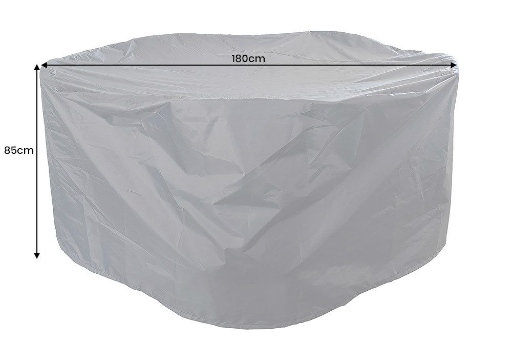 riess-ambiente Gartenmöbel-Schutzhülle PRESTIGE PROTECT 180cm anthrazit · runde Schutzhaube für Möbel (Einzelartikel, 1-St), reißfeste Abdeckung aus witterungsbeständigem Gewebe · für Gartenmöbel