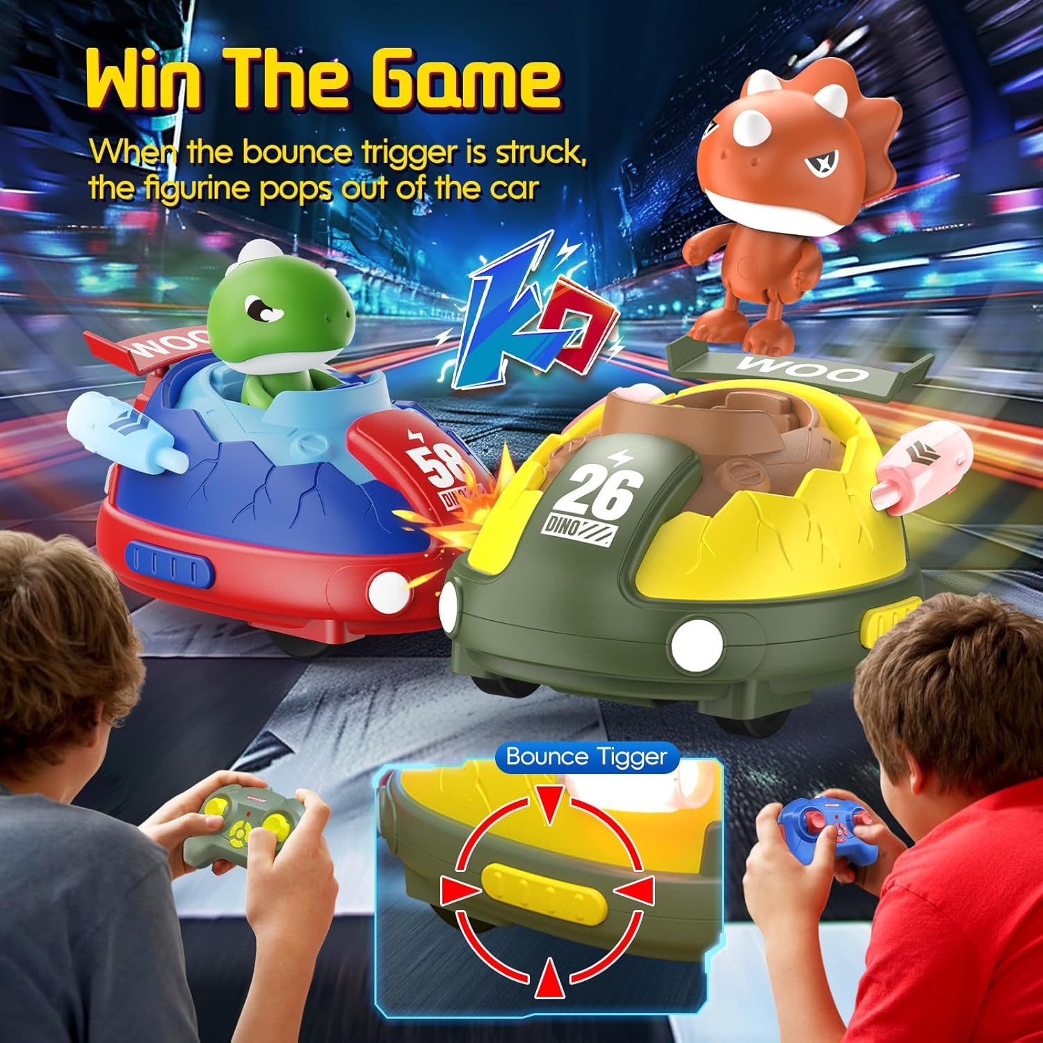 ANYSUN RC-Auto Ferngesteuertes Auto, 2 Stück Autoscooter-Spielzeug (für 3, 4, 5, 6, 8, 9 und 10 Jahre, RC Auto, für Weihnachts und Geburtstagsgeschenke), Indoor und Outdoor Spiele für Jungen und Mädchen