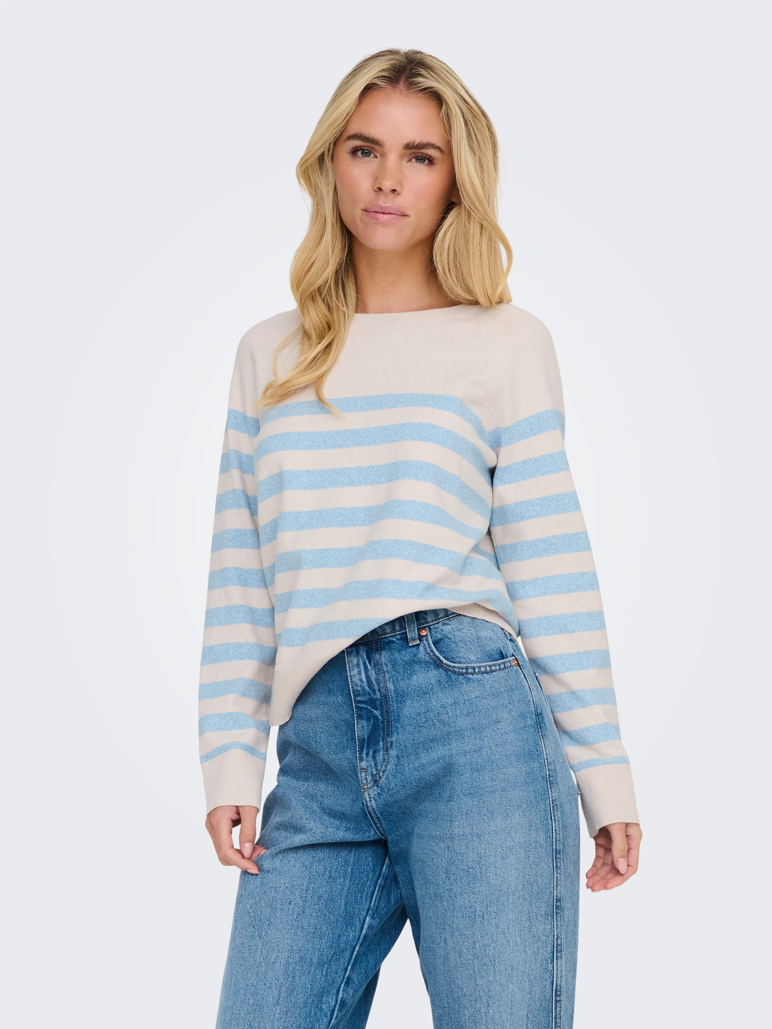 ONLY Rundhalspullover ONLAMA LIFE LS RAGLAN günstig online kaufen