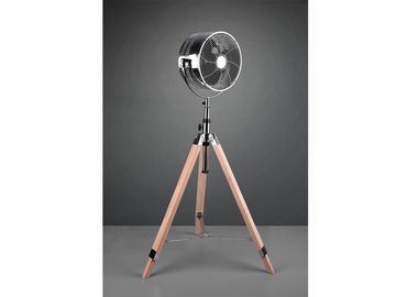 TRIO Leuchten Standventilator, Großer Design Raum-Lüfter Windmaschine Zimmer-Ventilator, Holz-Beine