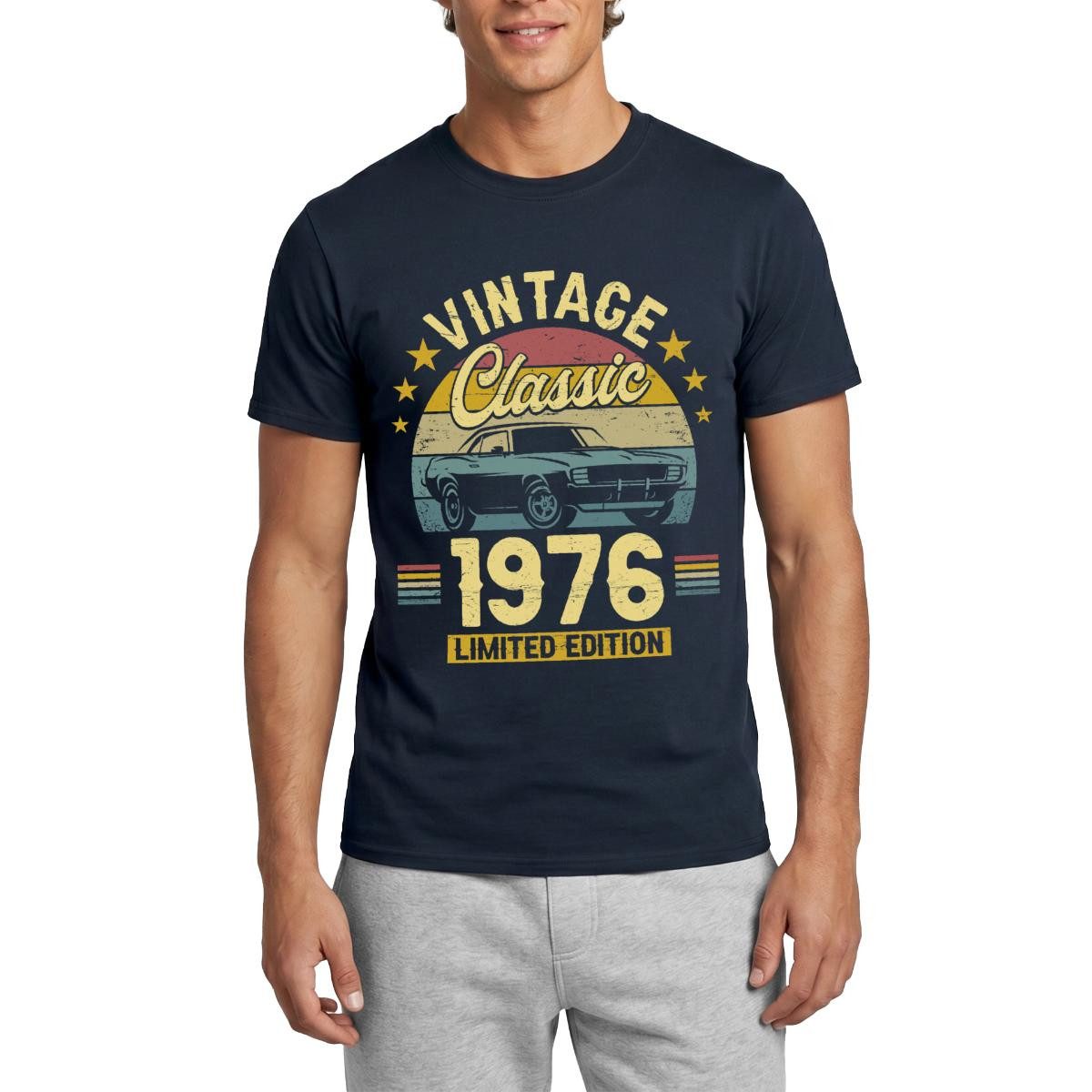 T-Shirt 50. Geburtstag, Vintage Auto Design Männer T-Shirt