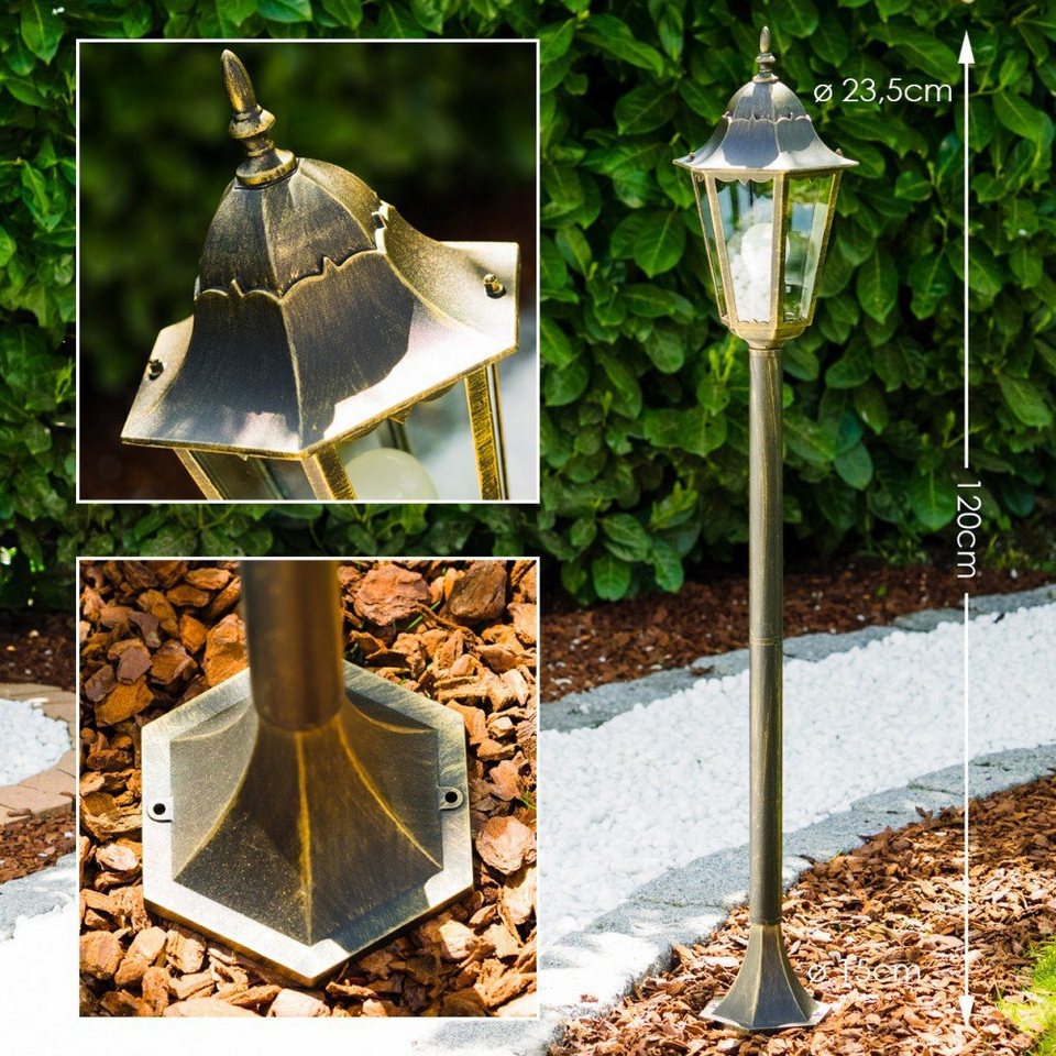 hofstein Außen-Stehlampe »»Viano« Außenleuchte in antikem Look, Aluguß ...